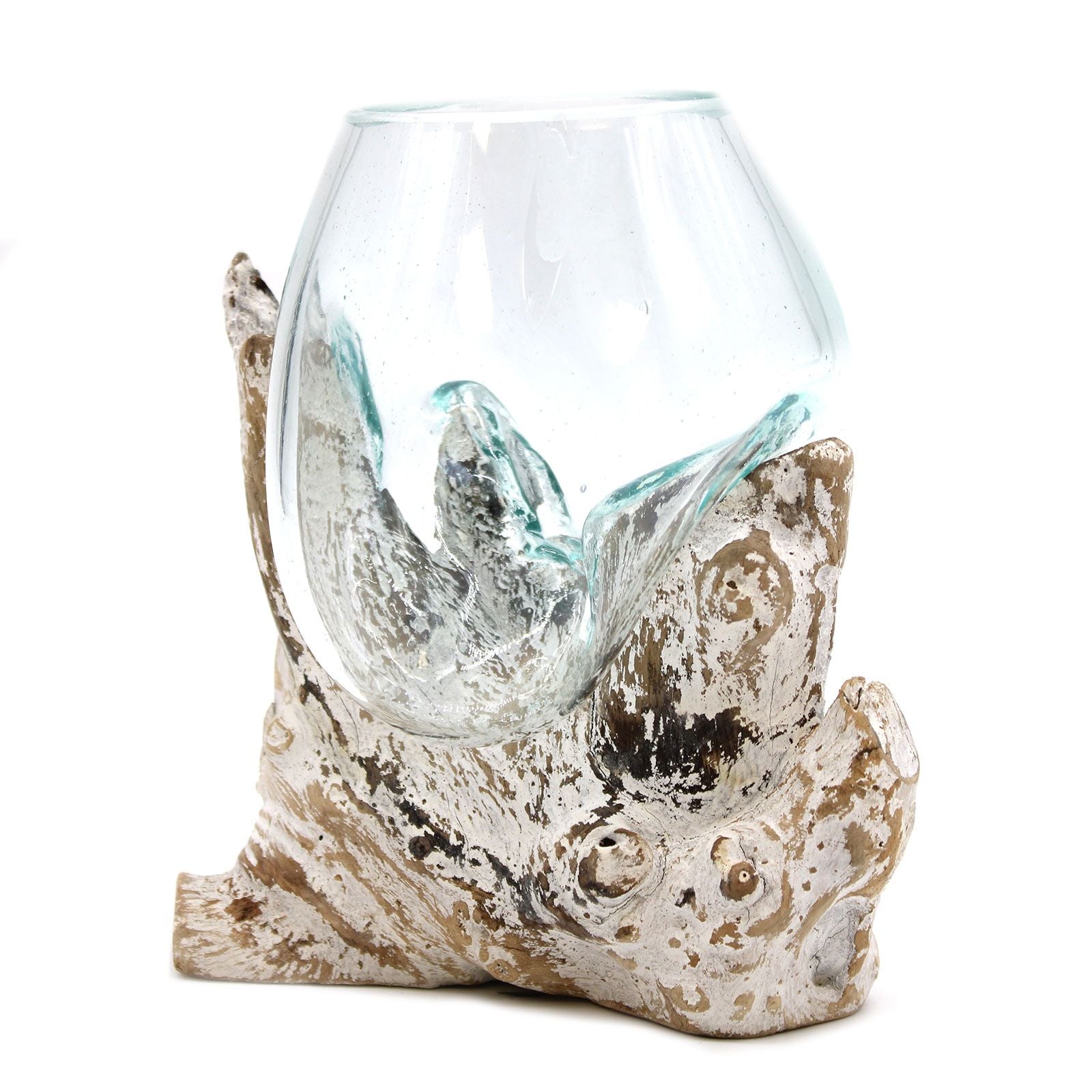 Molten Glass on Whitewash Wood Crystal Tree UK | Gemstone Tree decorative crystal gemstone tree