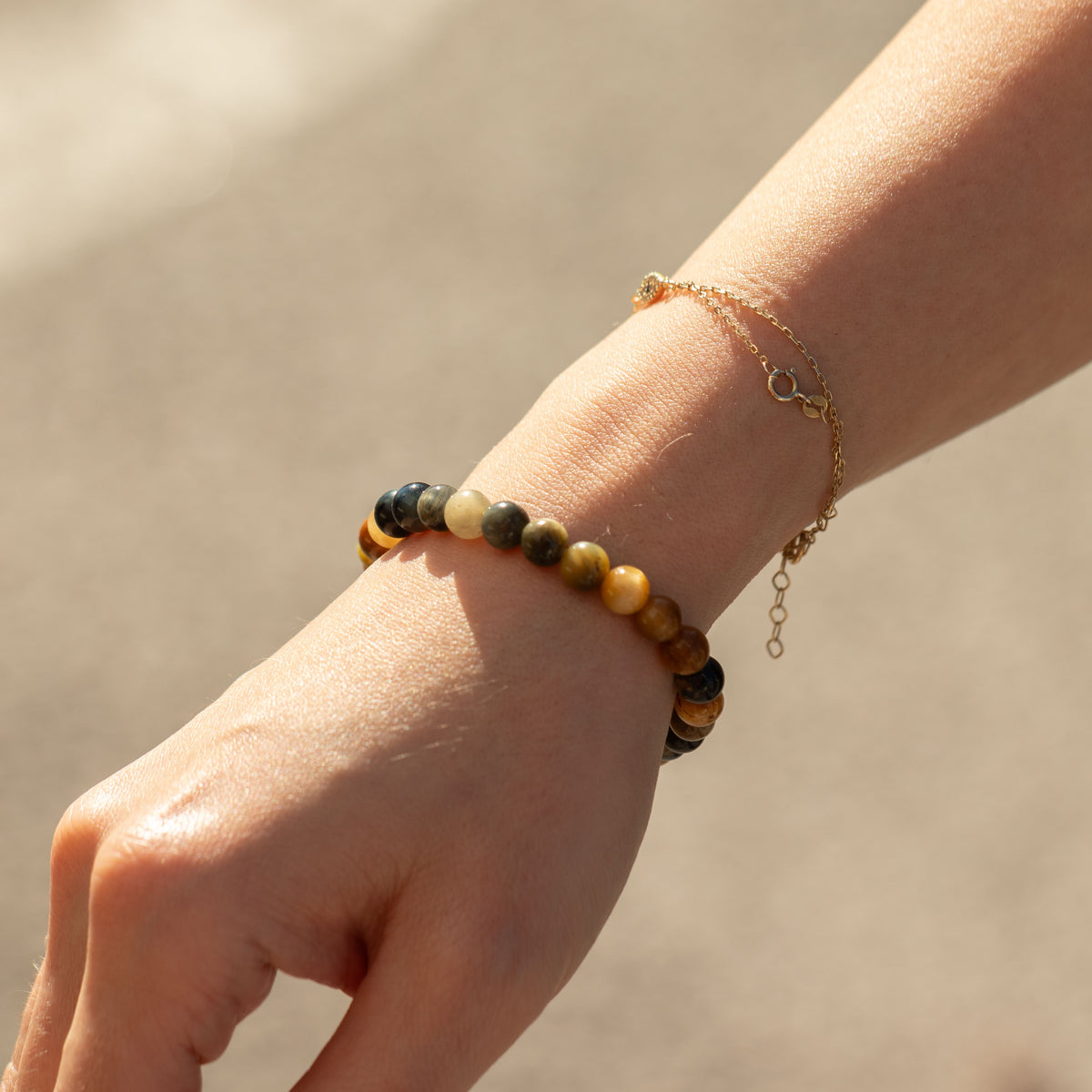 Petite Power Bracelet (17cmx6mm) - Dream Tigereye