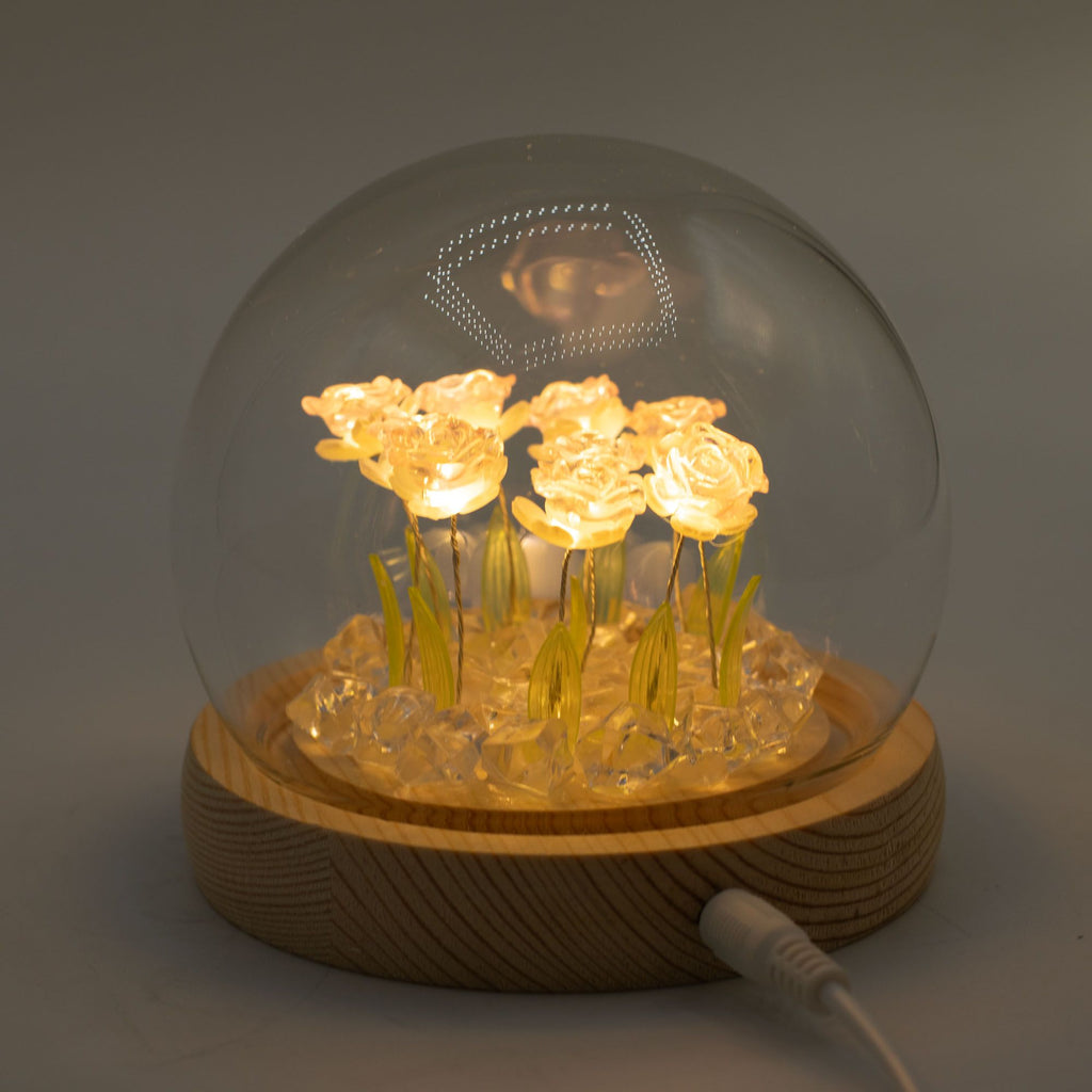 Floral Glow Garden Dome - Pink Roses