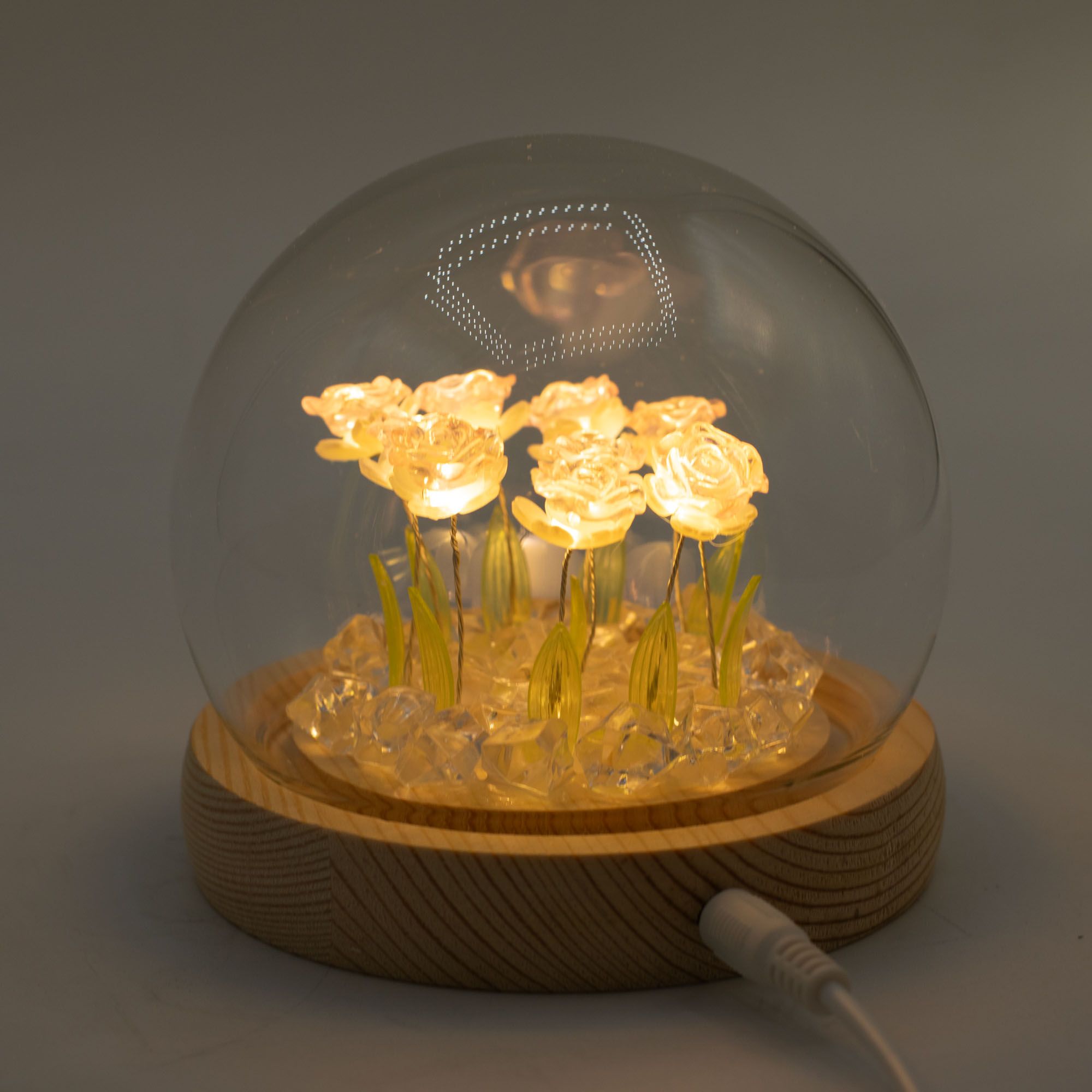 Floral Glow Garden Dome - Pink Roses