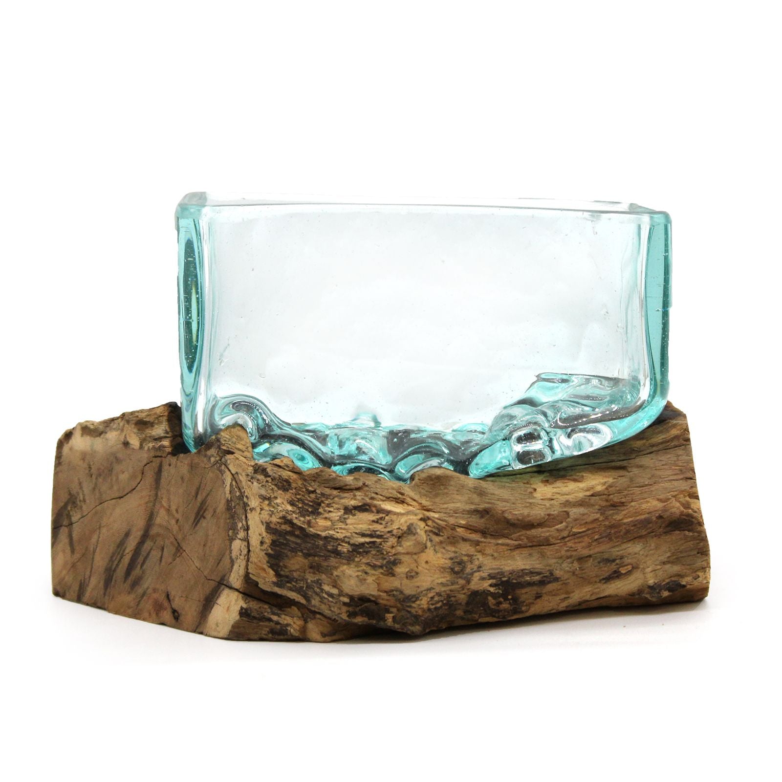 Molten Glass Tank on Wood with Stand Crystal Tree UK | Gemstone Tree decorative crystal gemstone tree