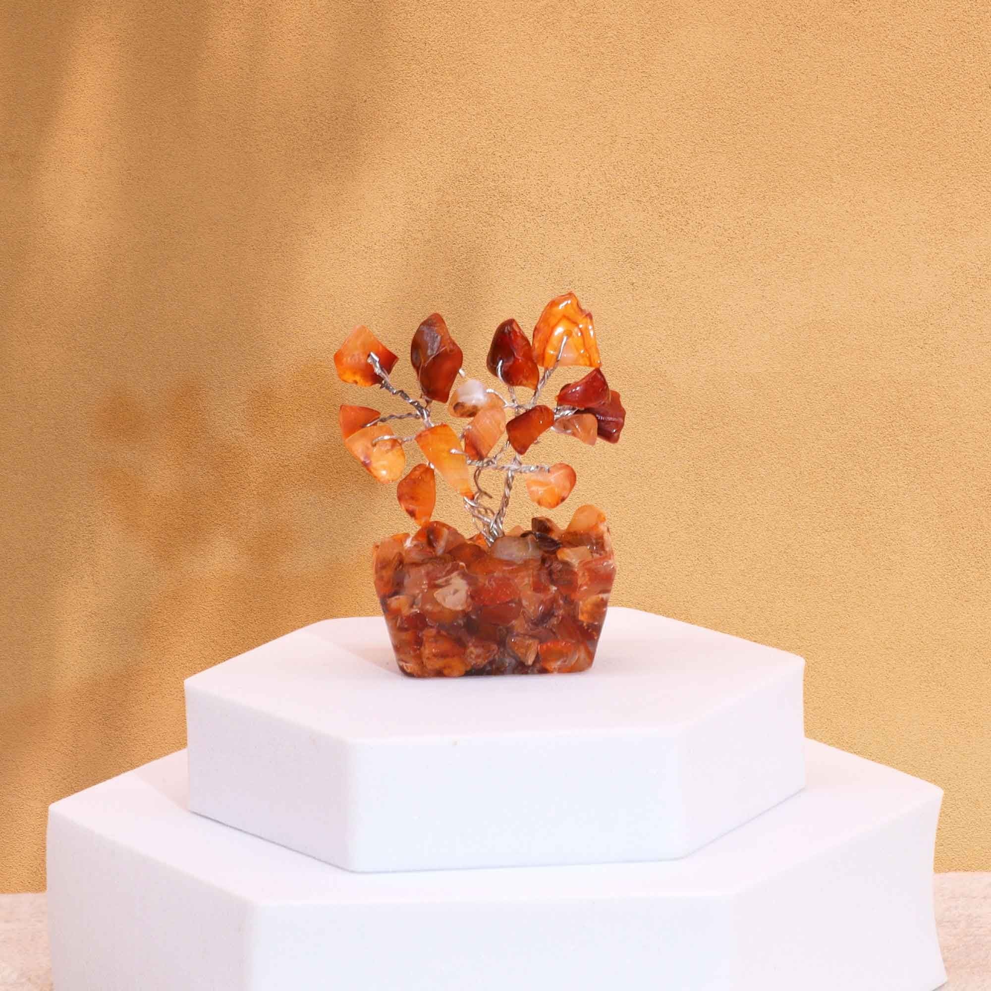 Mini Gemstone Tree On Orgonite Base Crystal Tree UK | 15 Stone Gemstone Tree decorative crystal gemstone tree
