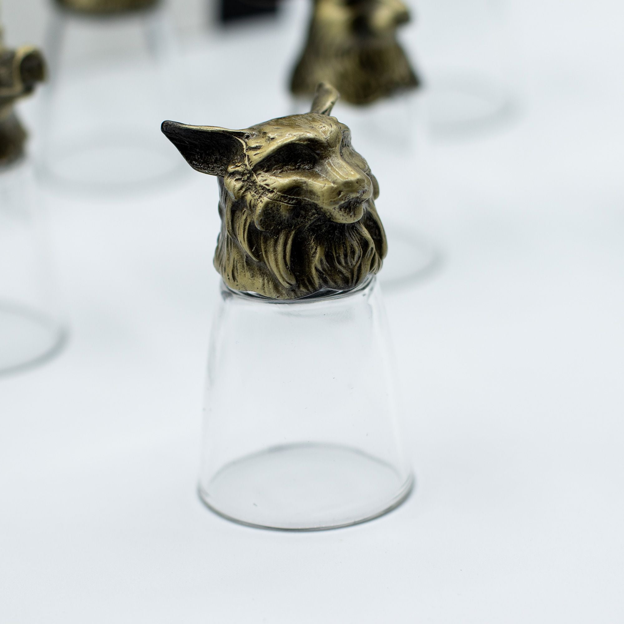 Gift Set of 12 Bottom Up Shot Glasses (25ml) | Antique Bronze