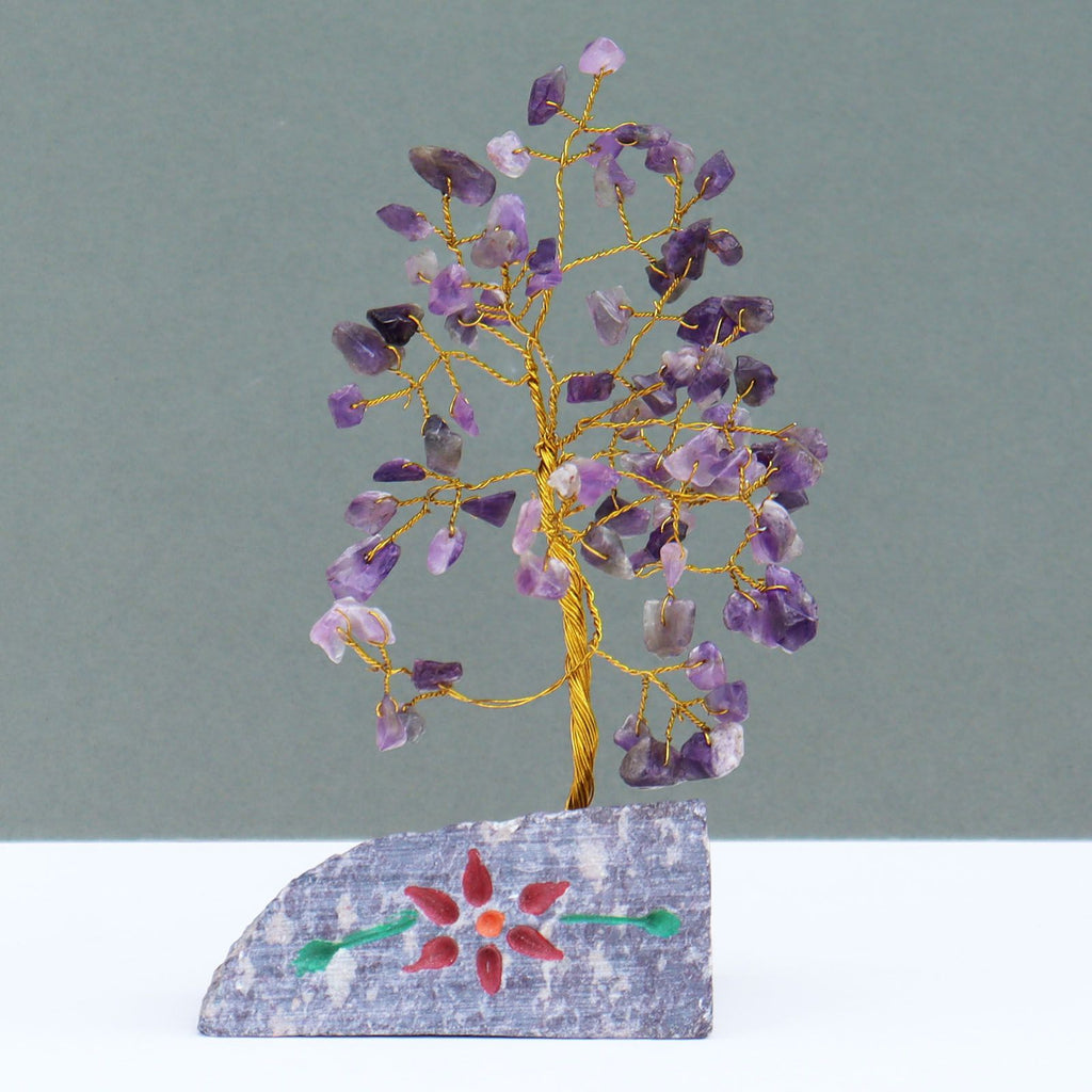 Amethyst Crystal Tree UK | 80 Stone Gemstone Tree decorative crystal gemstone tree