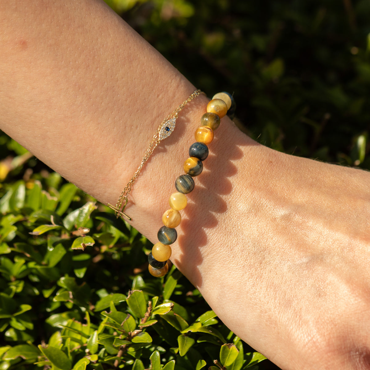 Petite Power Bracelet (17cmx6mm) - Dream Tigereye