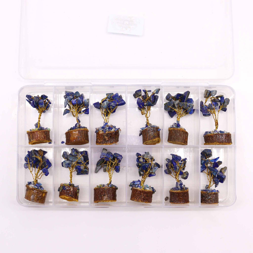 Multi Stones on Natural Agate Base (35 stones) Gemstone Tree
