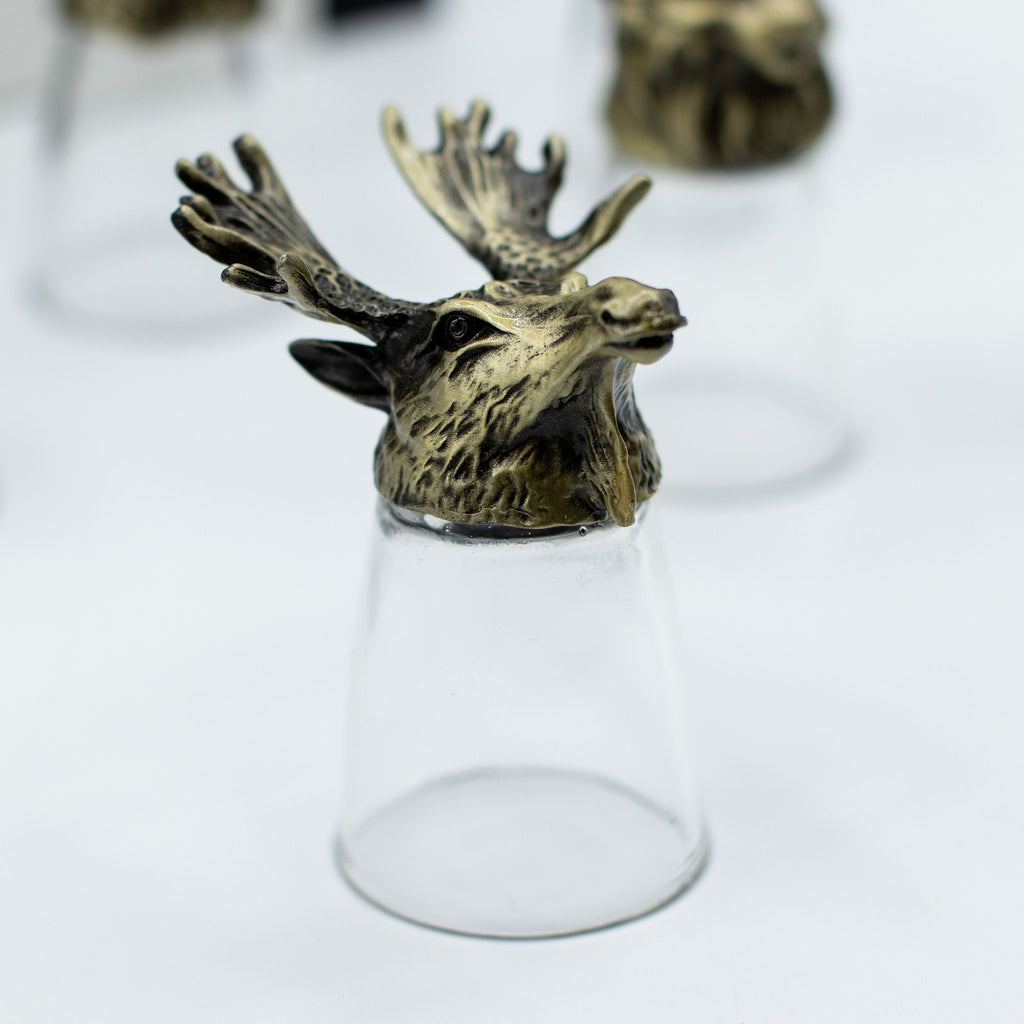 Gift Set of 12 Bottom Up Shot Glasses (25ml) | Antique Bronze