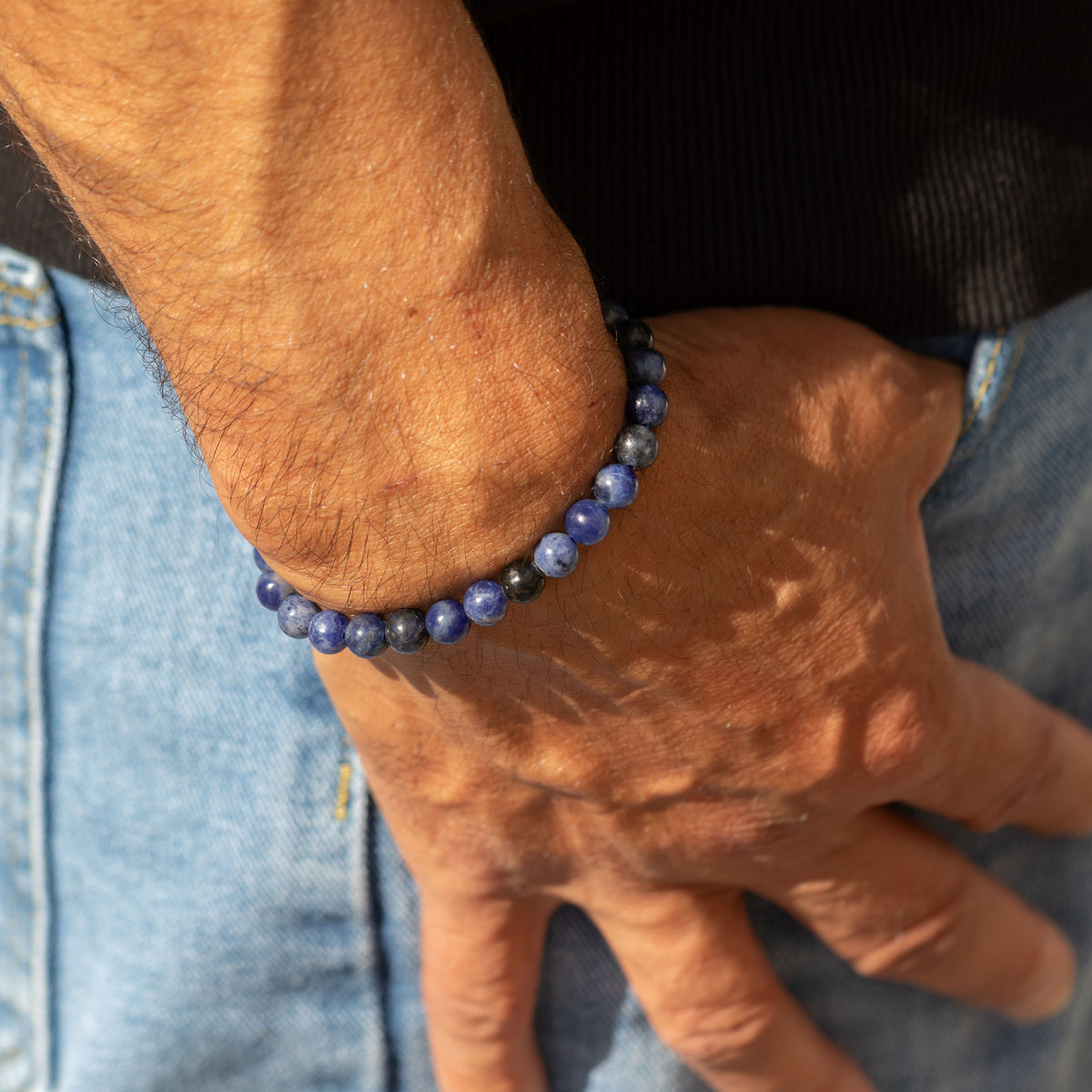 Petite Power Bracelet (17cmx6mm) - Sodalite