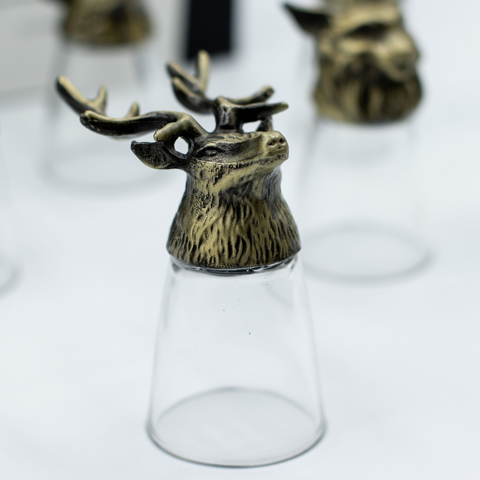 Gift Set of 12 Bottom Up Shot Glasses (25ml) | Antique Bronze