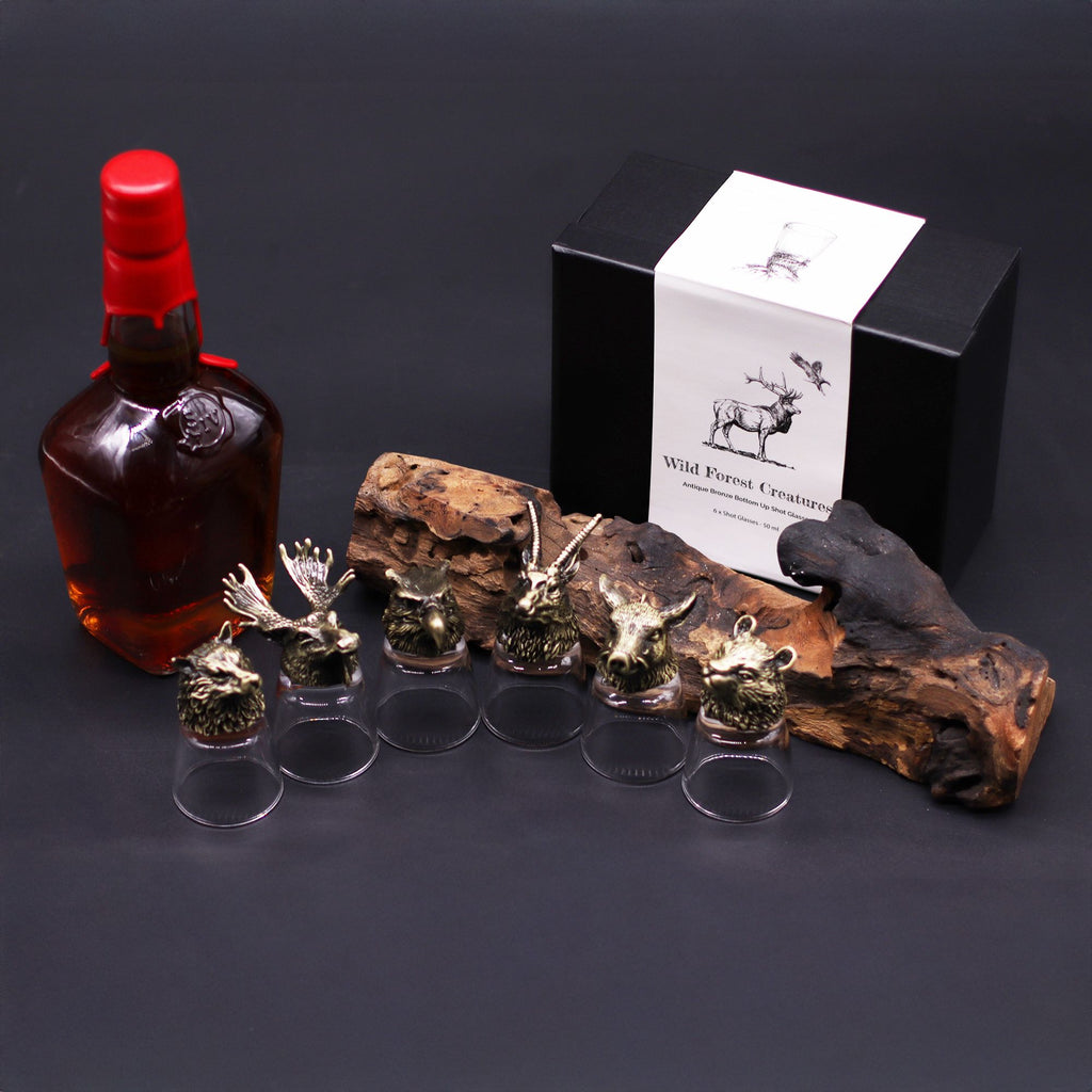 Gift Set of 6 Shot Glasses (50ml) | Antique Bronze