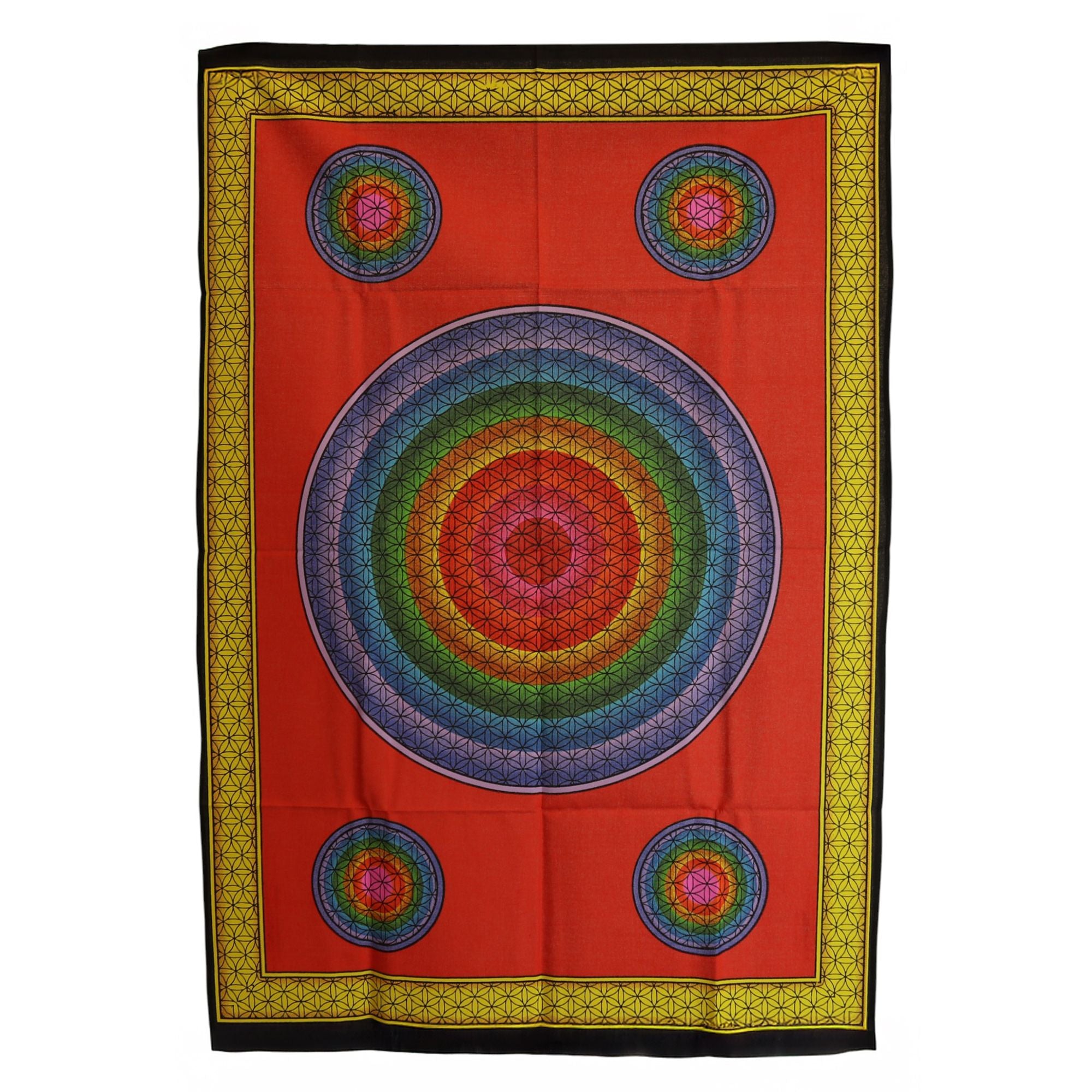 Cotton Wall Art (70x110cm) - Five Flower of Life