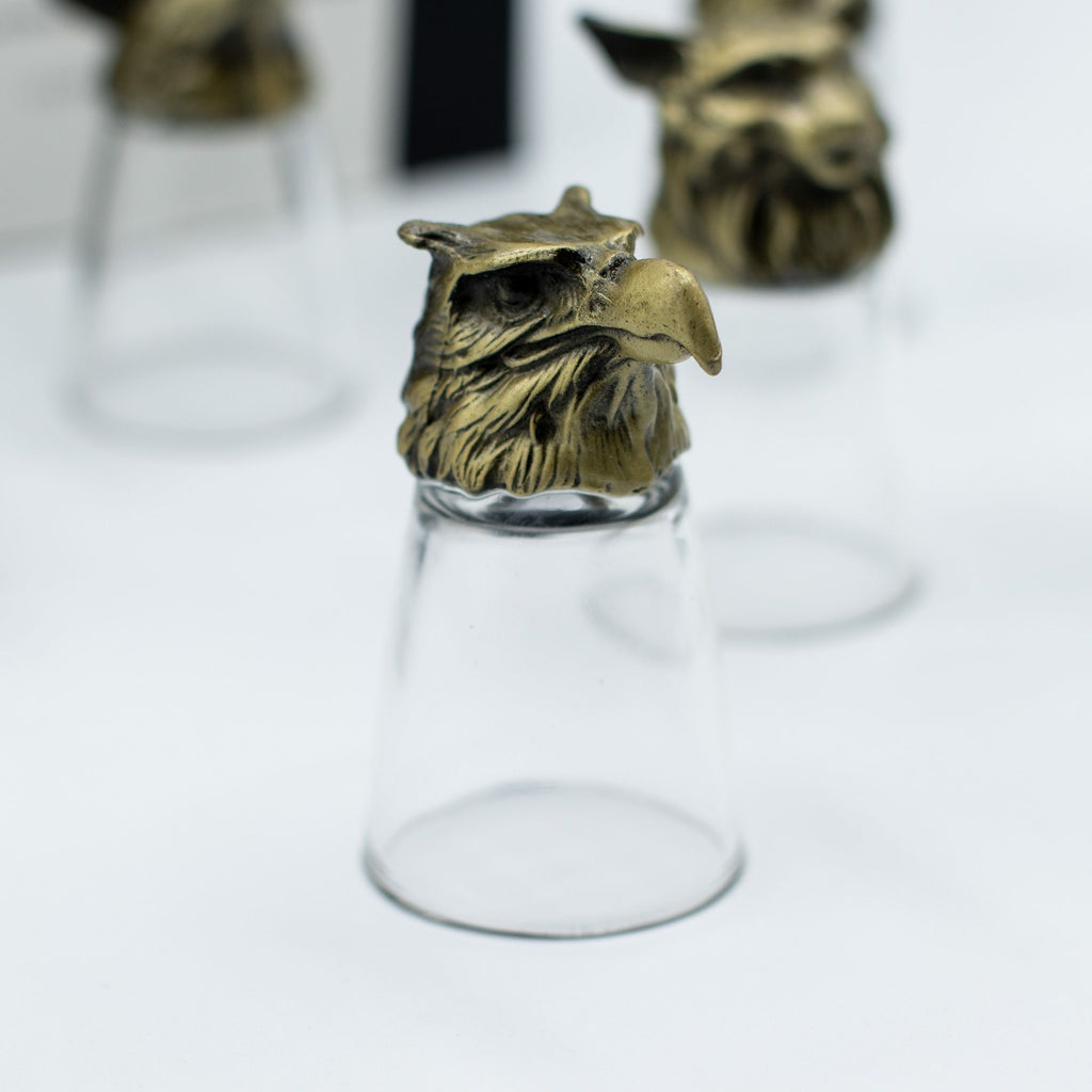 Gift Set of 12 Bottom Up Shot Glasses (25ml) | Antique Bronze