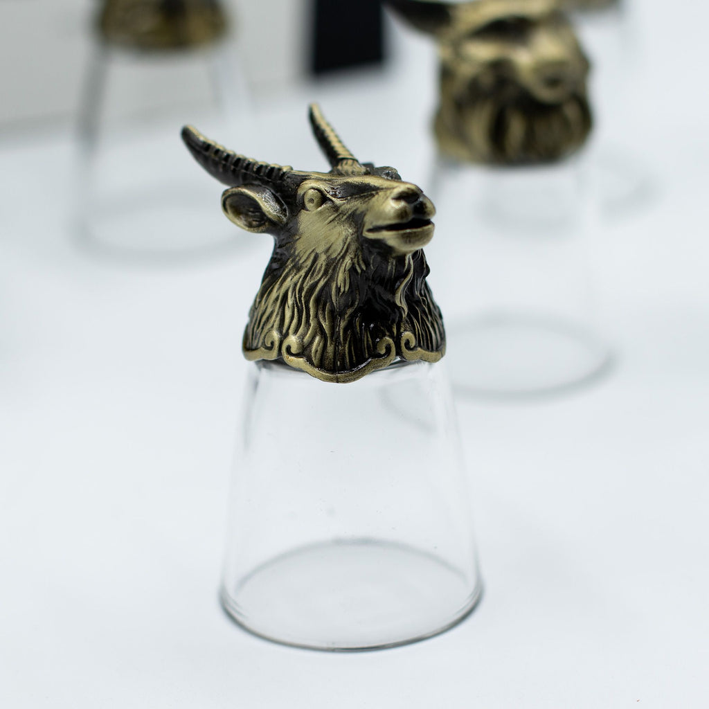 Gift Set of 12 Bottom Up Shot Glasses (25ml) | Antique Bronze