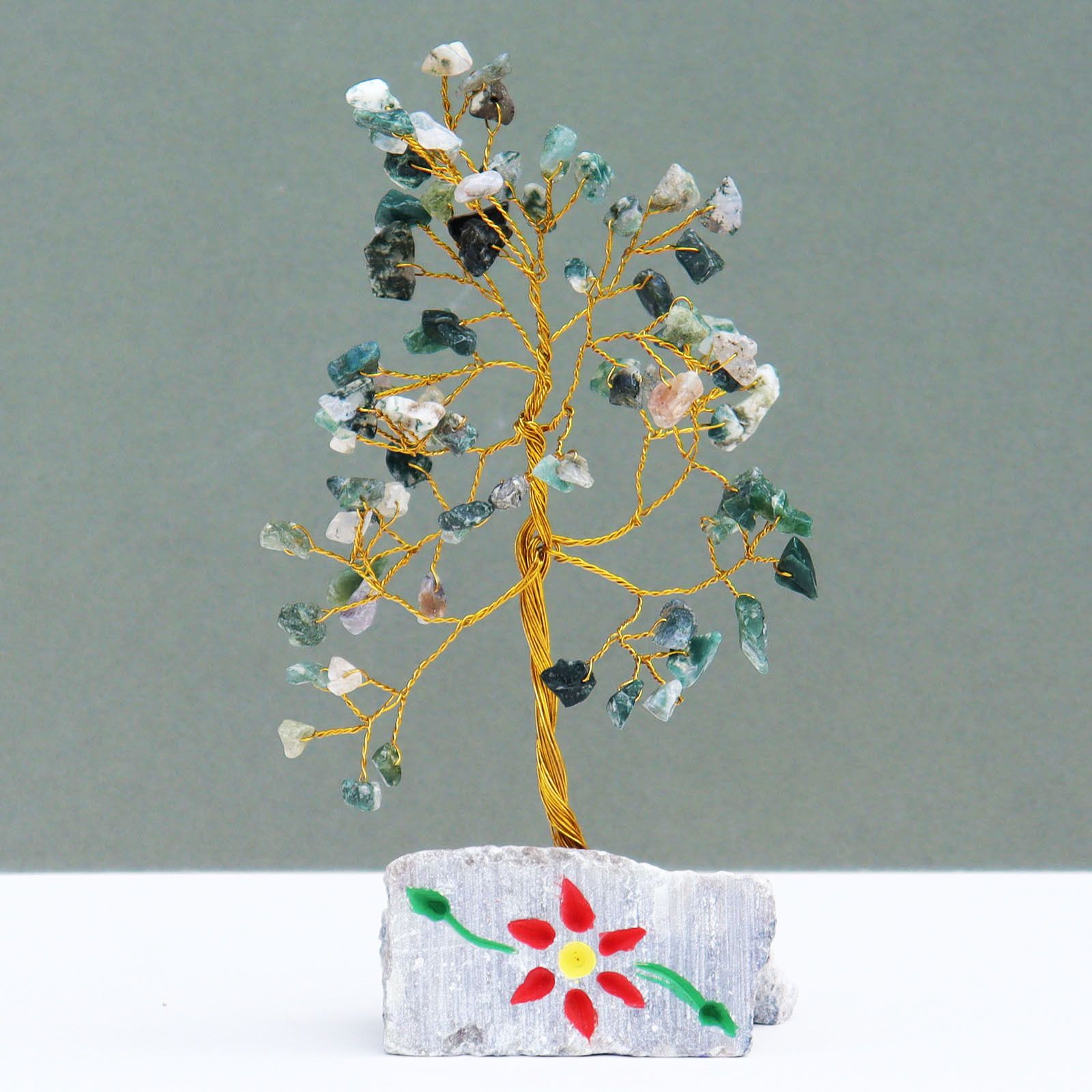 Moss Agate - 80 Stone Gemstone Tree