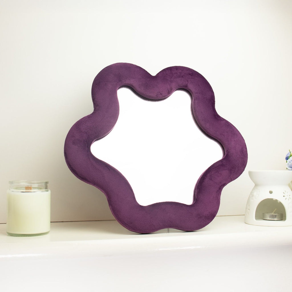 Soft Squiggly Mirror – Star – Mauve (33x31x2.3cm)