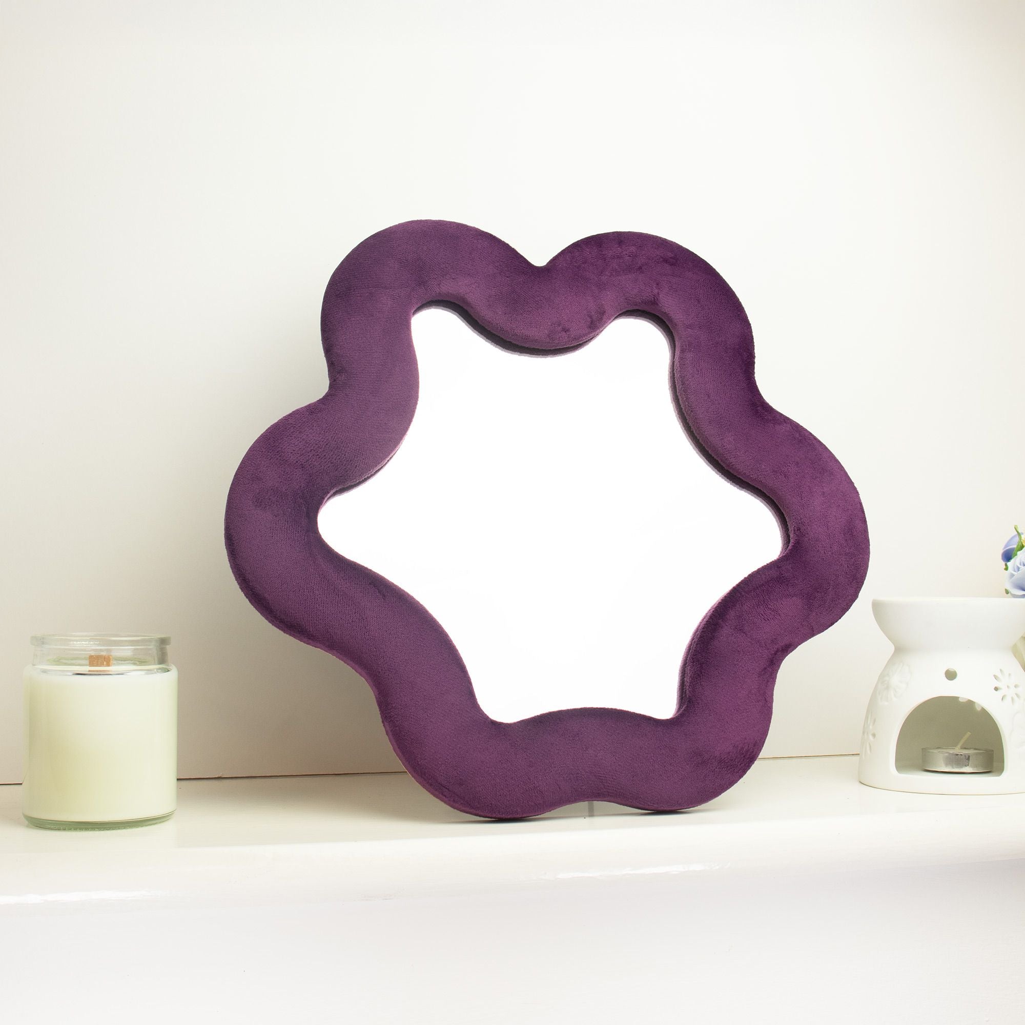 Soft Squiggly Mirror – Star – Mauve (33x31x2.3cm)