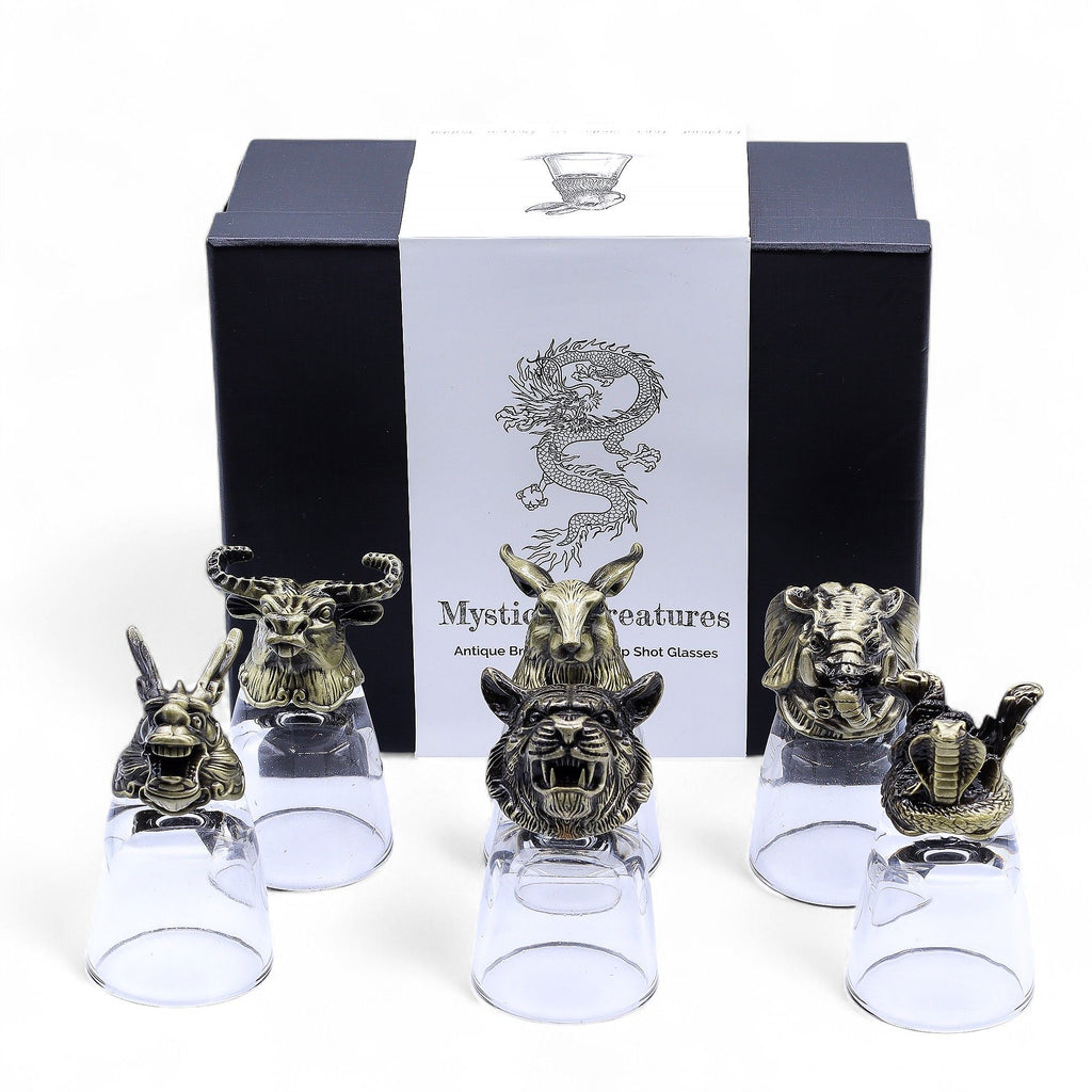 Gift Set of 6 Shot Glasses (50ml) | Antique Bronze