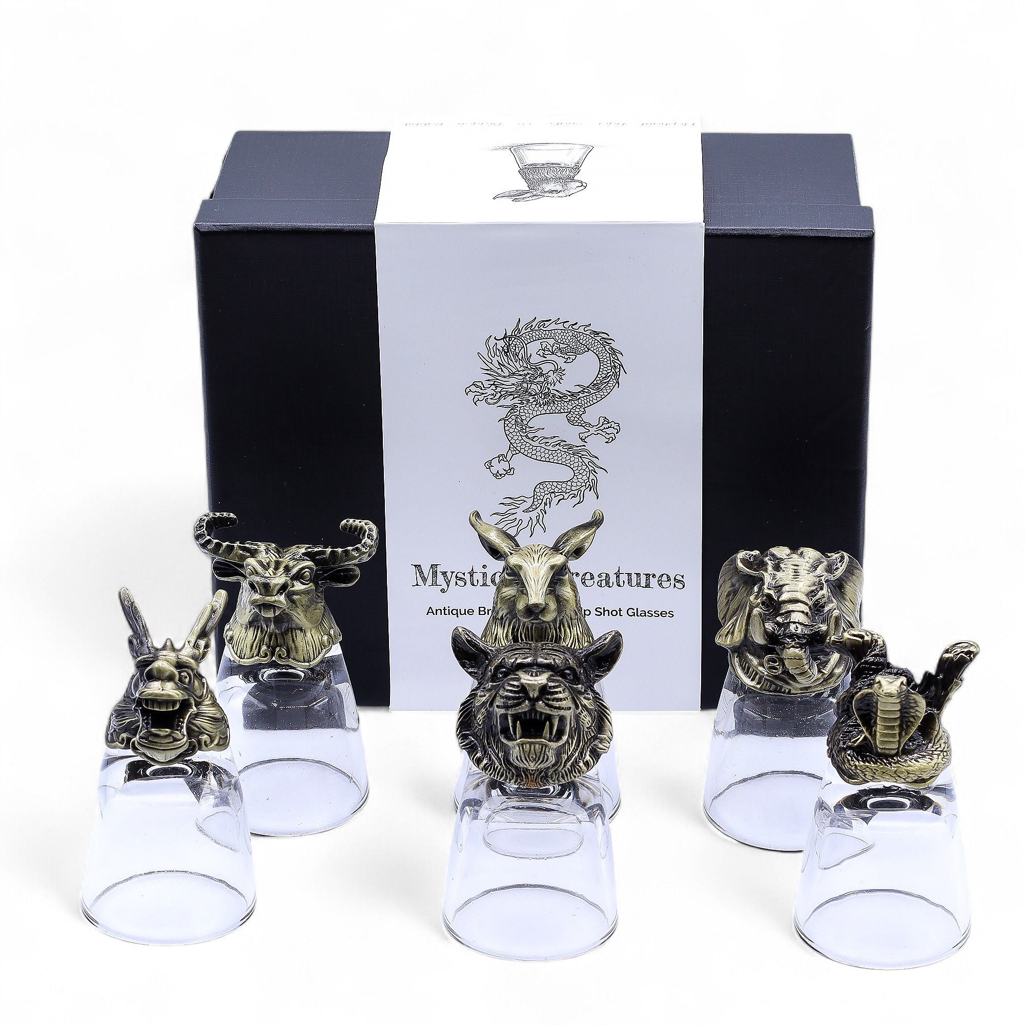 Gift Set of 6 Shot Glasses (50ml) | Antique Bronze
