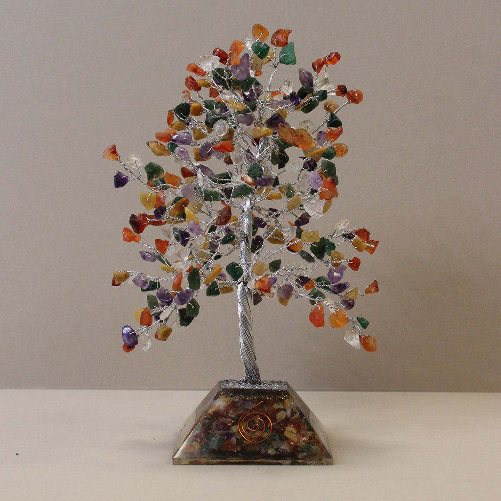 Gemstone Tree with Organite Base Crystal Tree UK | 320 Stone Gemstone Tree decorative crystal gemstone tree