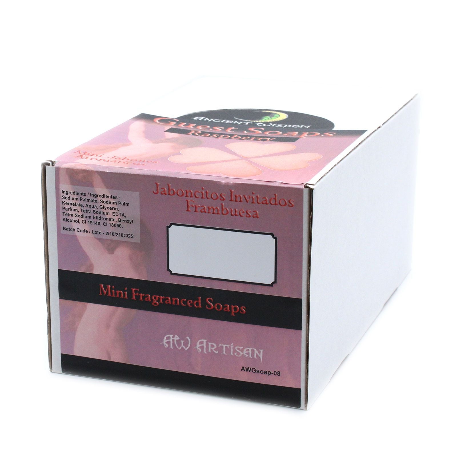 Heart Guest Soap - Raspberry (Pack of 10)