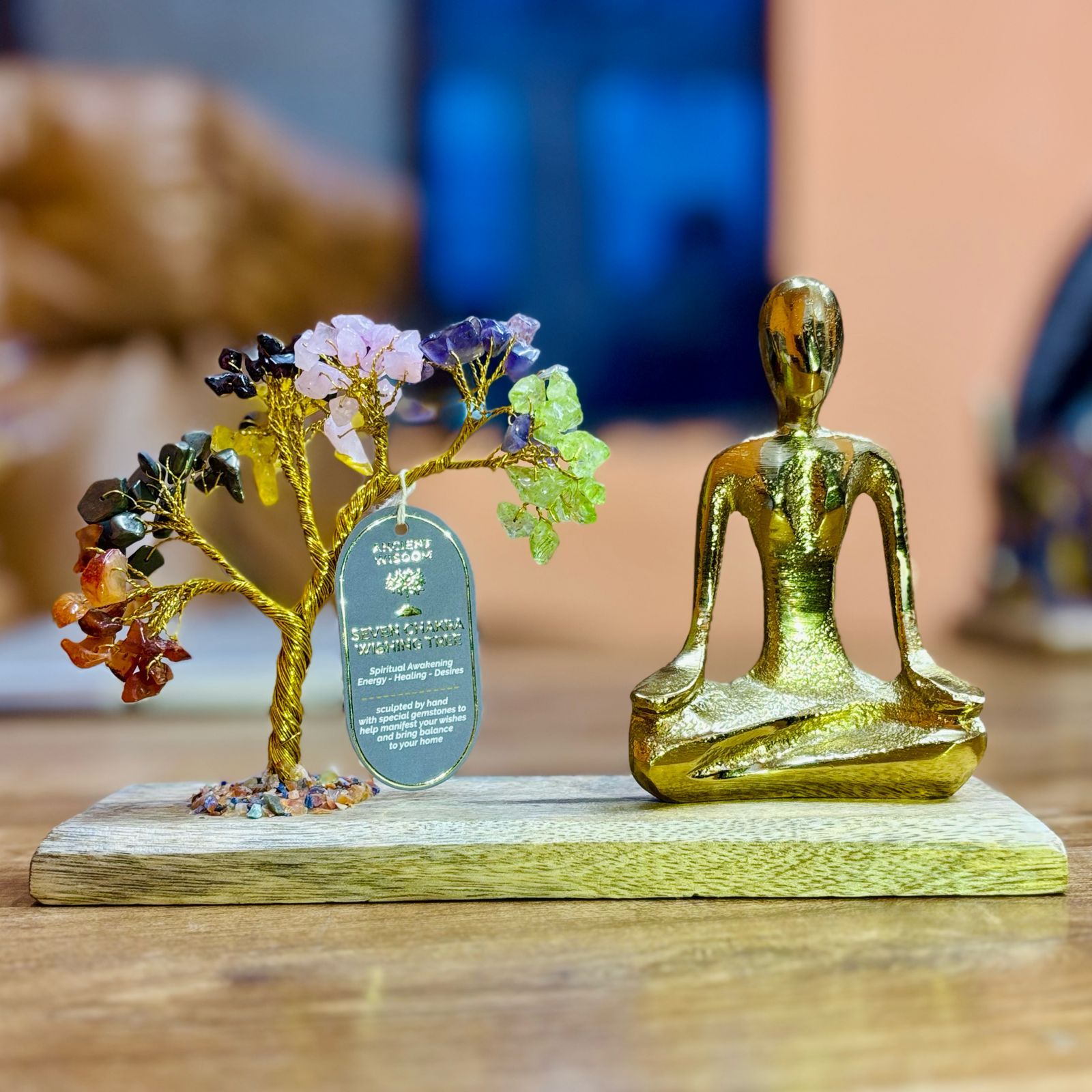 Gemstone Yoga Garden Crystal Tree UK | 100 Stone Gemstone Tree decorative crystal gemstone tree