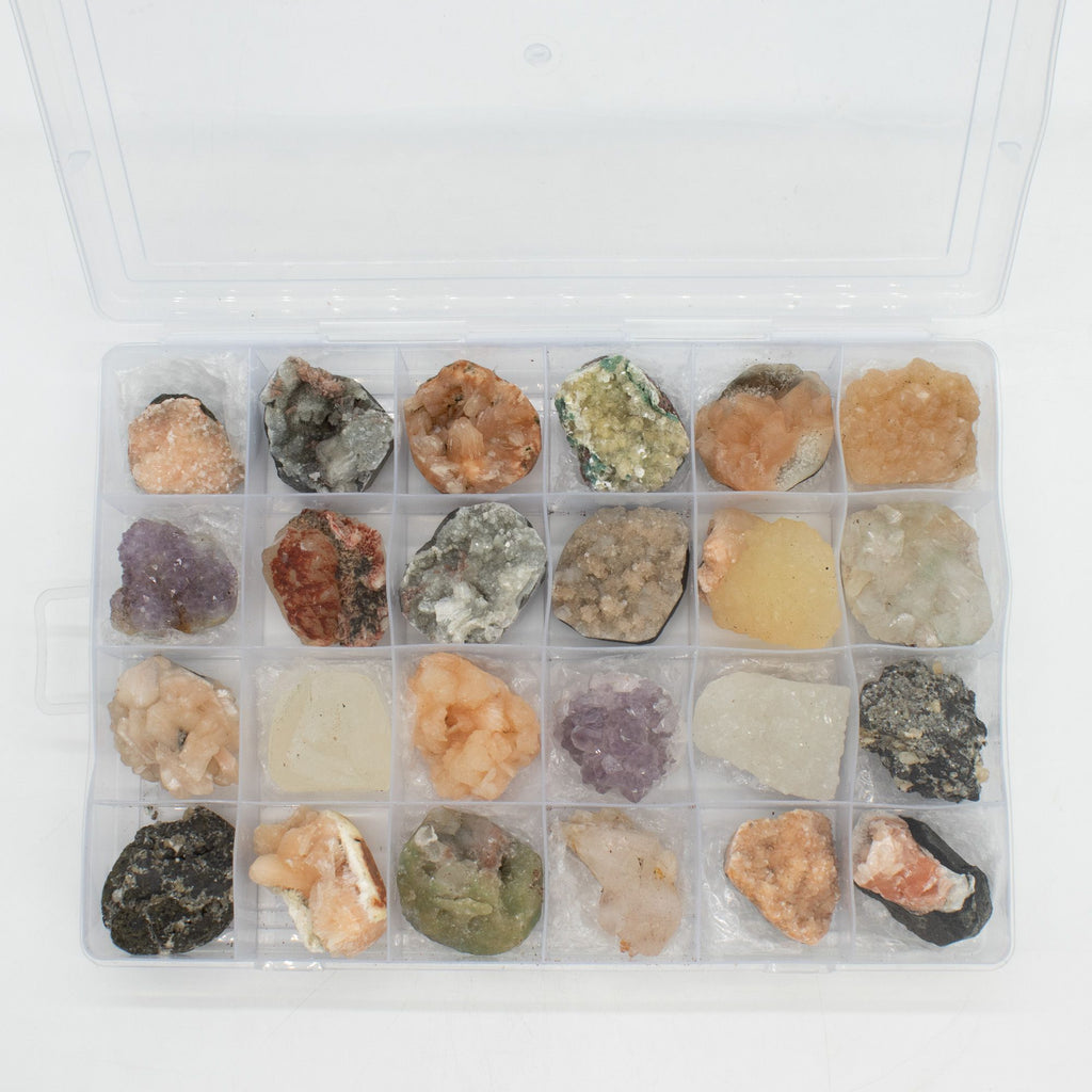 24x Mineral Specimens - Mixed Indian Zeolites