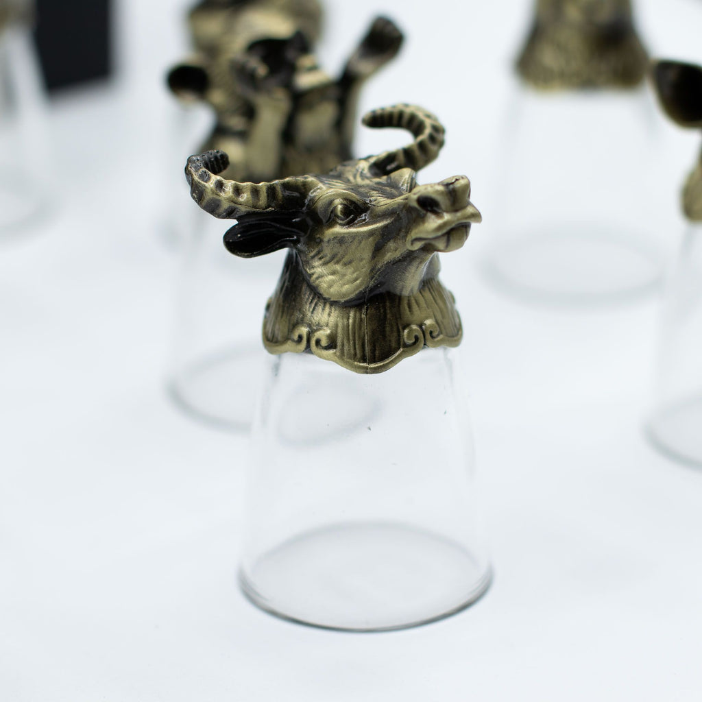 Gift Set of 12 Glasses (25ml) | Antique Bronze