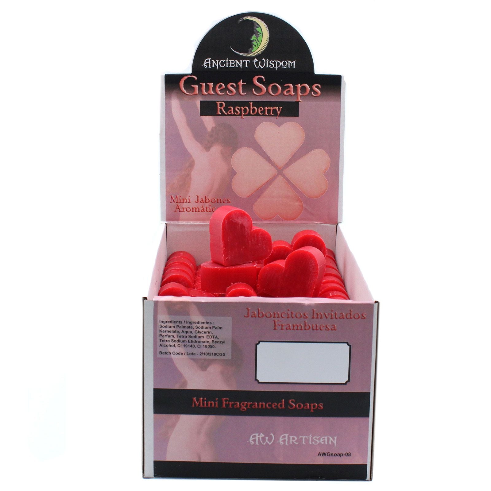 Heart Guest Soap - Raspberry (Pack of 10)