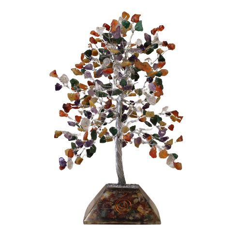 Gemstone Tree with Organite Base - 320 Stone - Multi Gemstone