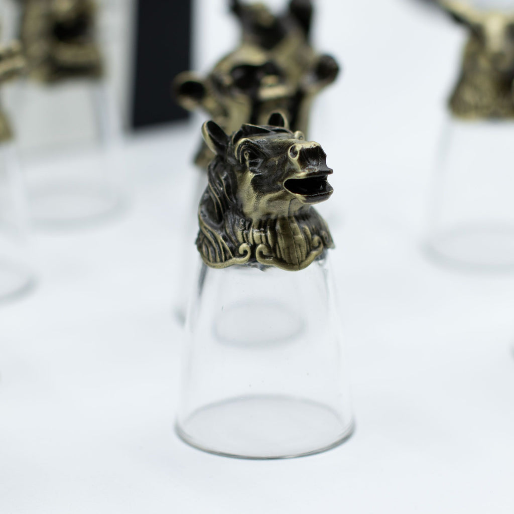 Gift Set of 12 Glasses (25ml) | Antique Bronze