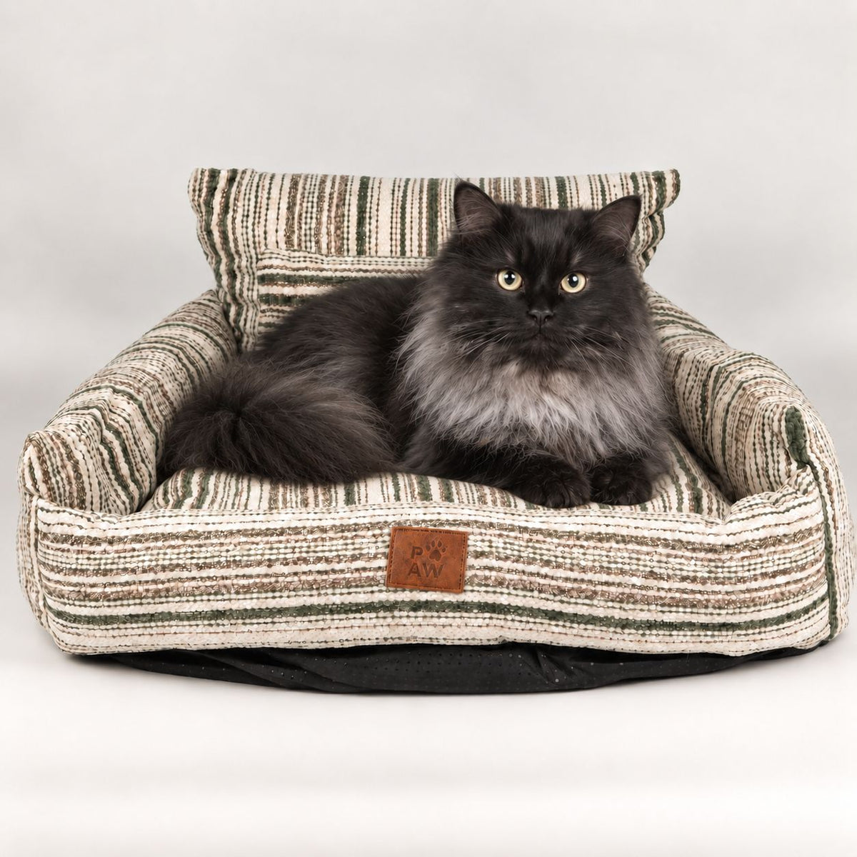 PAW Bed – Small Sofa – Brown Stripes – 50 × 50 × 26cm