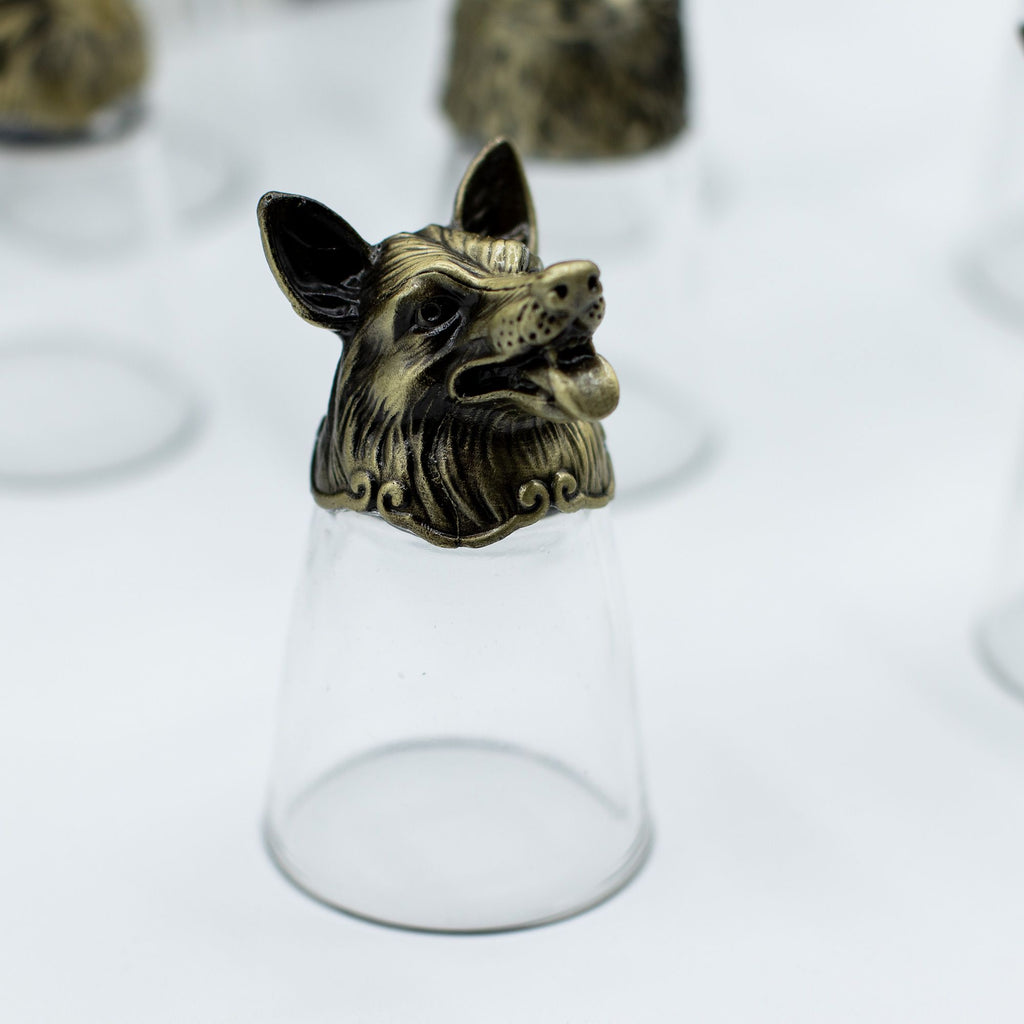 Gift Set of 12 Bottom Up Shot Glasses (25ml) | Antique Bronze