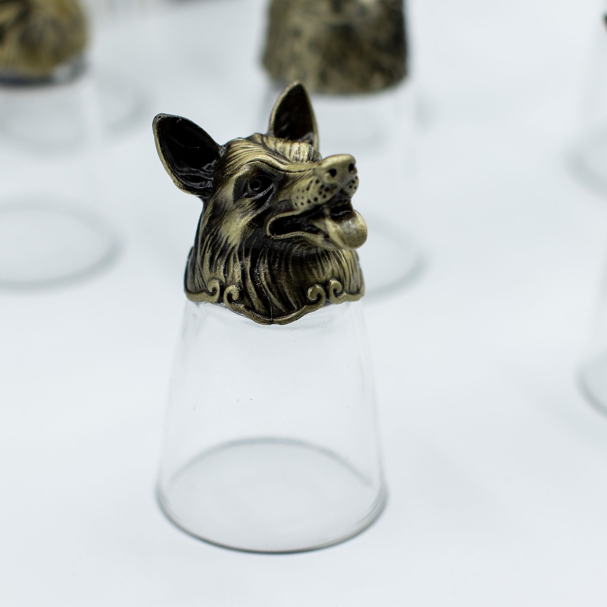 Gift Set of 12 Bottom Up Shot Glasses (25ml) | Antique Bronze