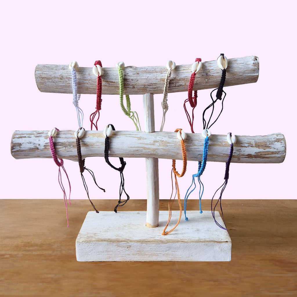 Handmade Friendship Bracelets - Cowrie Chums Shell (asst)
