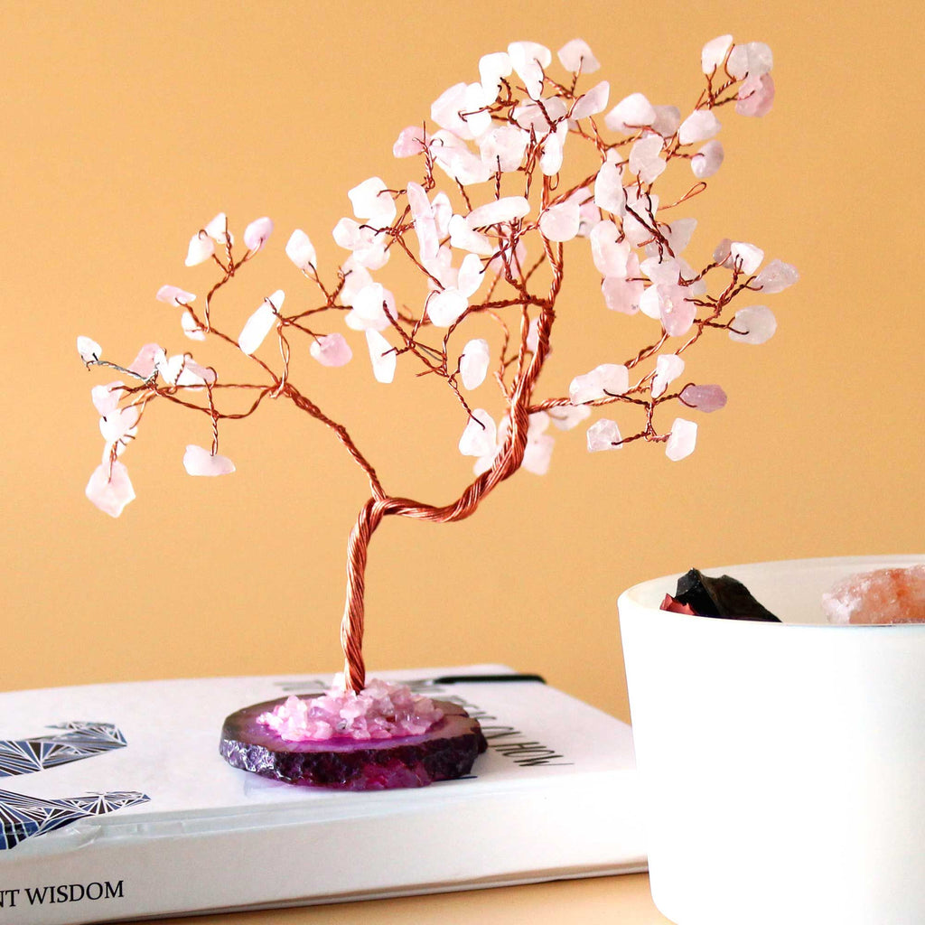 Lrg Gemstone Tree Crystal Tree UK | 100 Stone Gemstone Tree decorative crystal gemstone tree