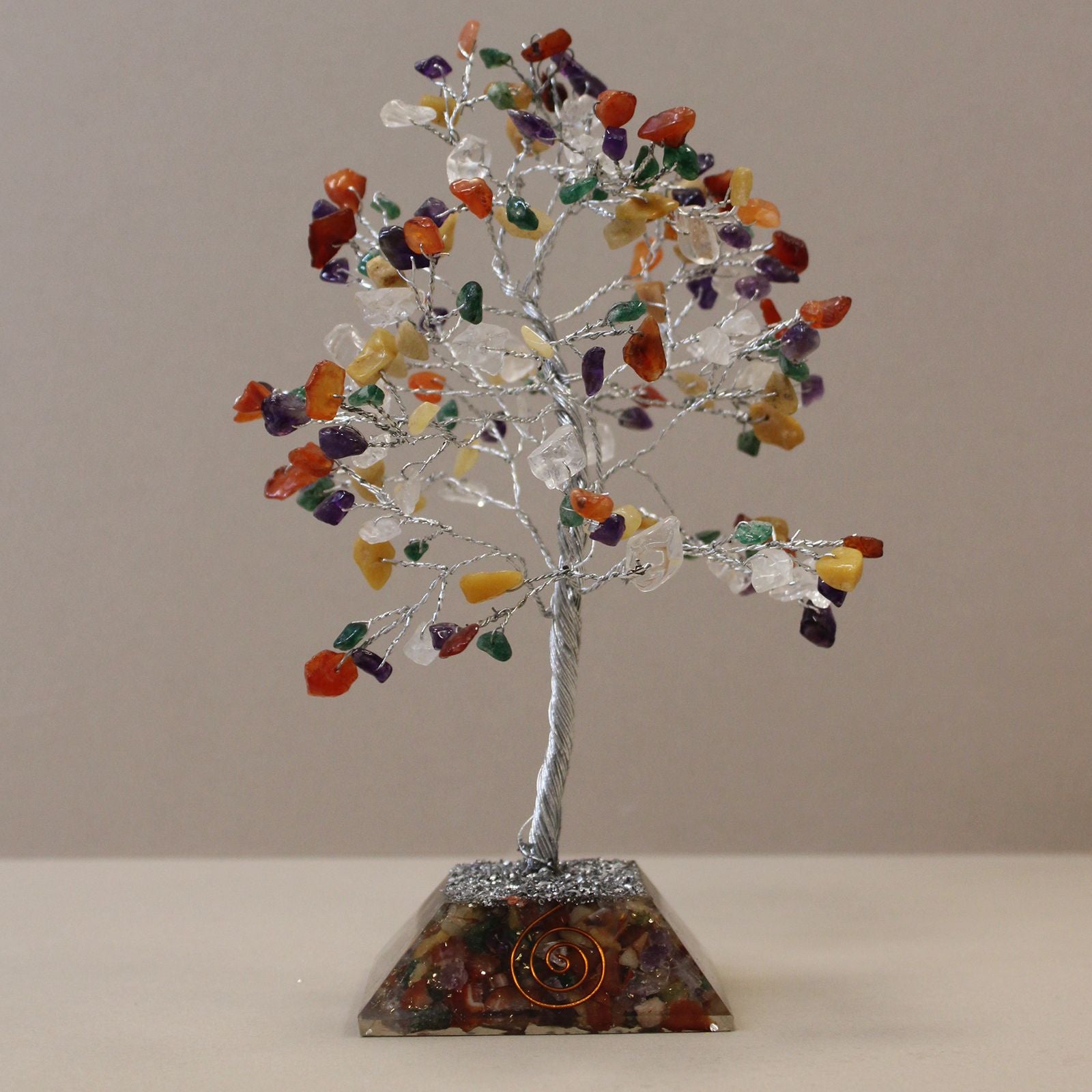 Gemstone Tree with Organite Base Crystal Tree UK | 160 Stone Gemstone Tree decorative crystal gemstone tree