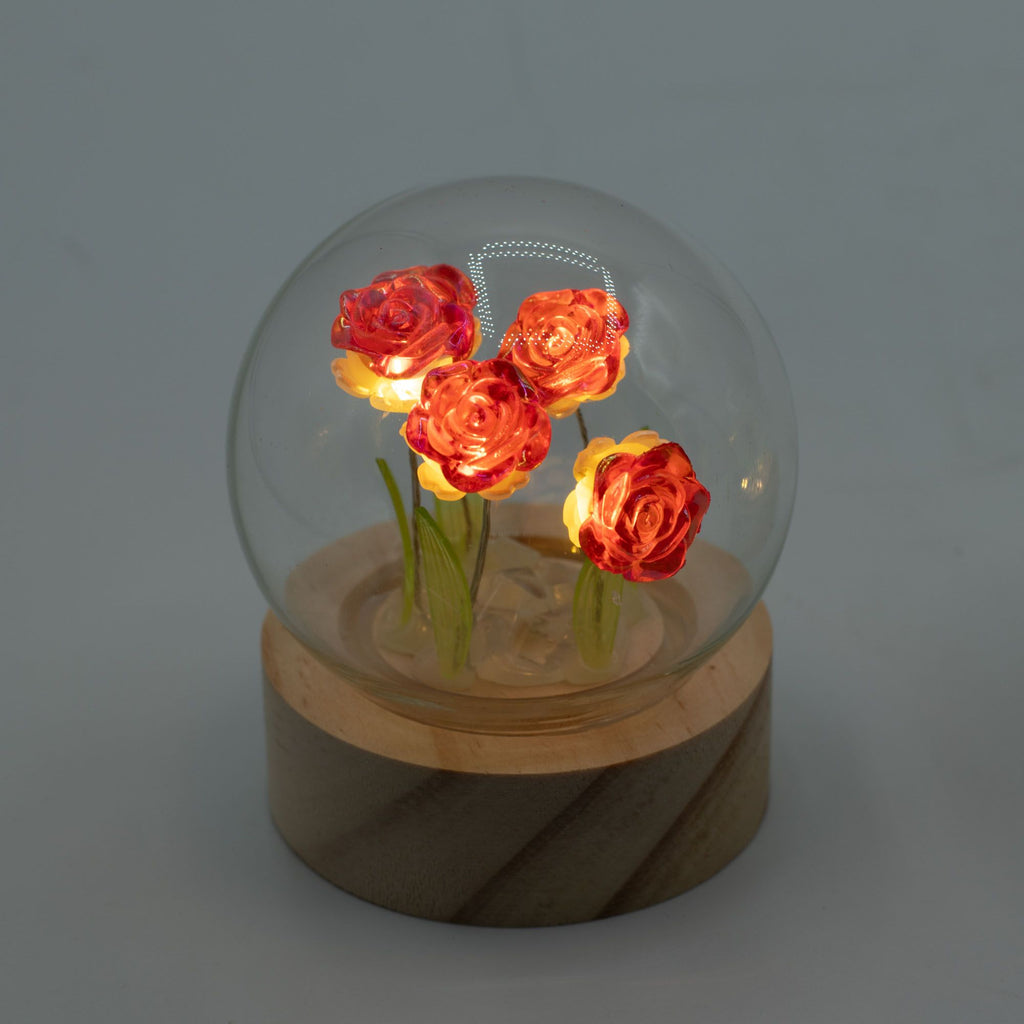 Floral Glow Garden Dome - Red Roses