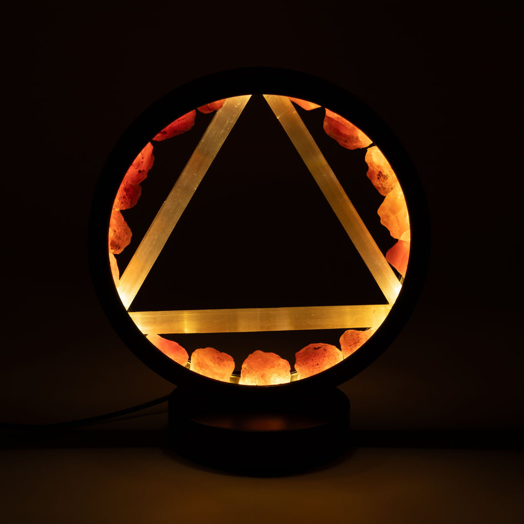 Gemstone Halo Lamp - Fire - Carnelian & Selenite