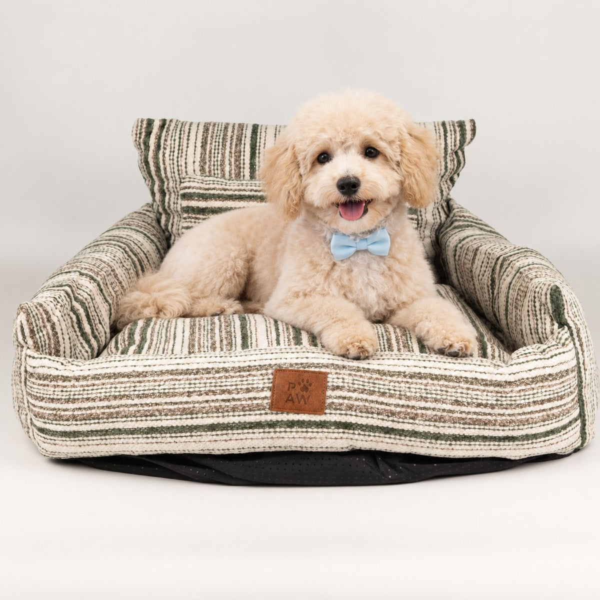 PAW Bed – Medium Sofa – Brown Stripes – 60 × 60 × 28cm