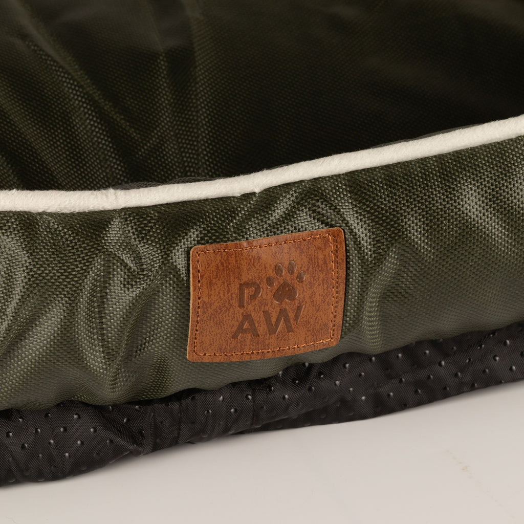 PAW Bed – Small Khaki Green – 60 × 50 × 15cm