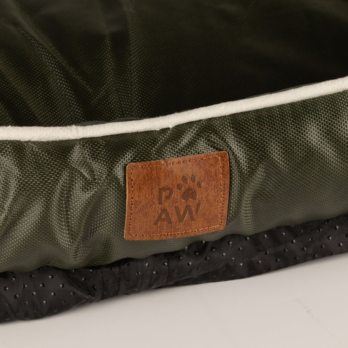 PAW Bed – Small Khaki Green – 60 × 50 × 15cm