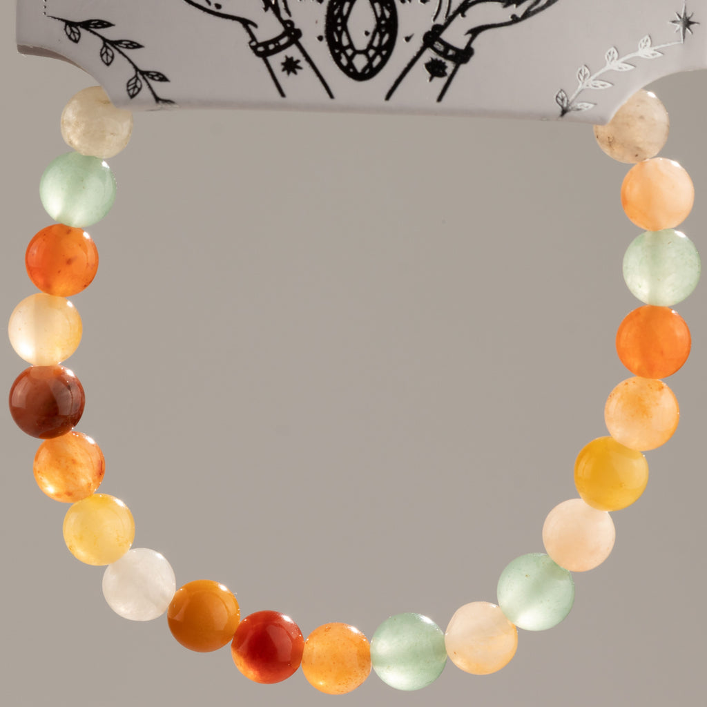 Petite Power Bracelet (17cmx6mm) - Rainbow Agate
