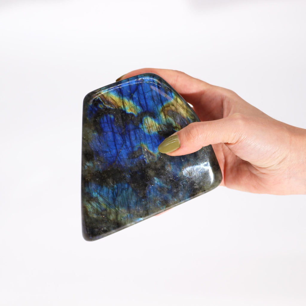 Madagascar Labradorite Statement Stone (approx 900 - 1100gms 140 - 170mm)