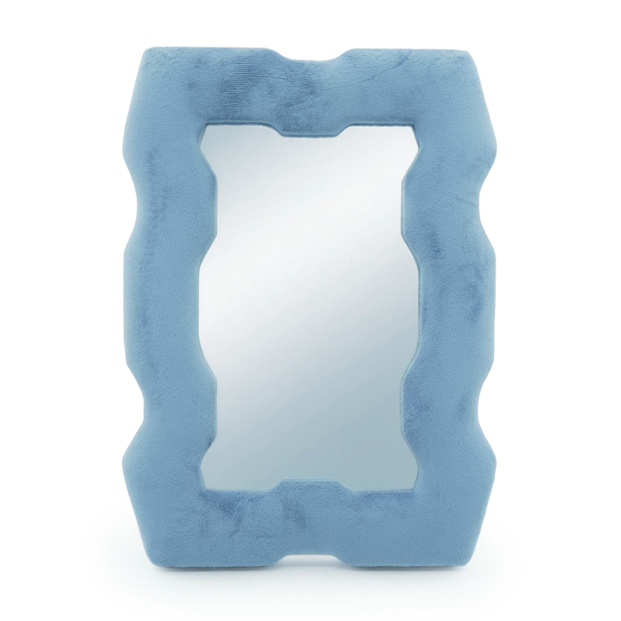 Soft Squiggly Mirror – Chunky Frame – Royal Blue (30.5x22.5x2.3cm)