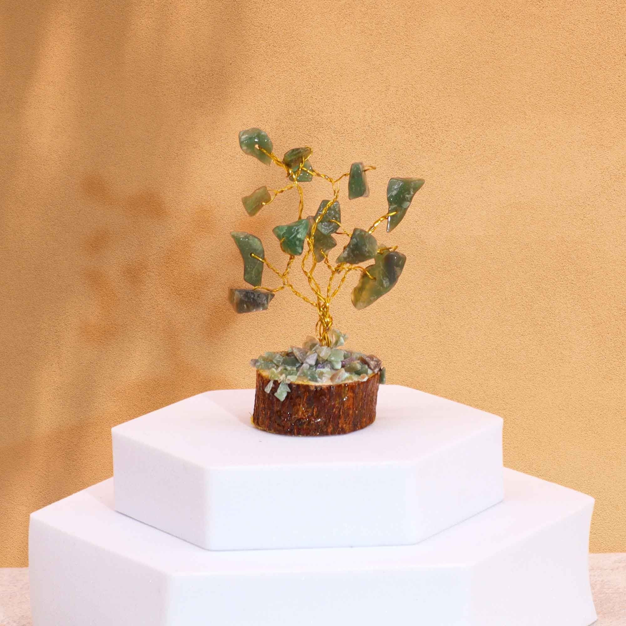 Mini Gemstone Tree On Wood Base Crystal Tree UK | 15 Stone Gemstone Tree decorative crystal gemstone tree