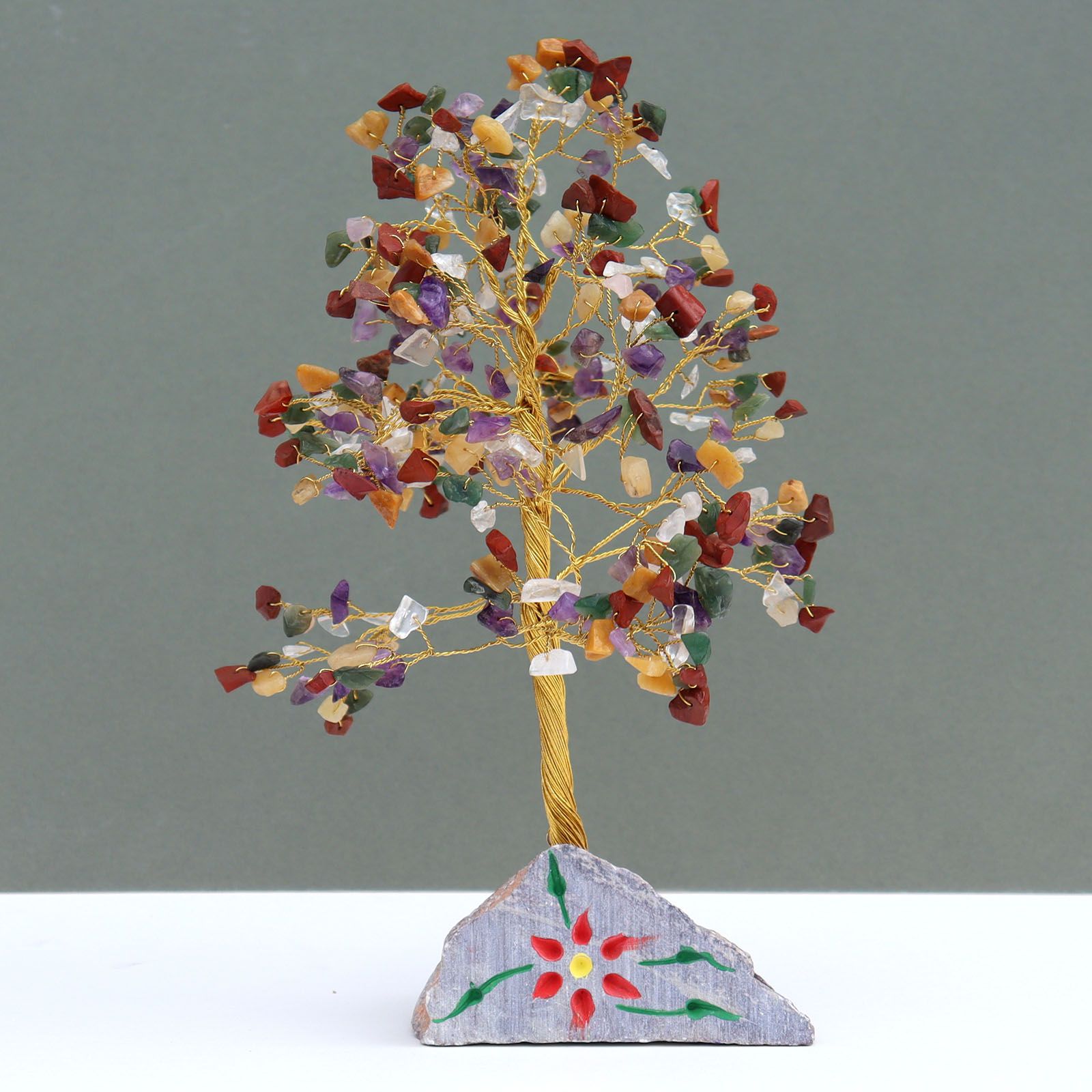 Multi Crystal Tree UK | 320 Stone Gemstone Tree decorative crystal gemstone tree