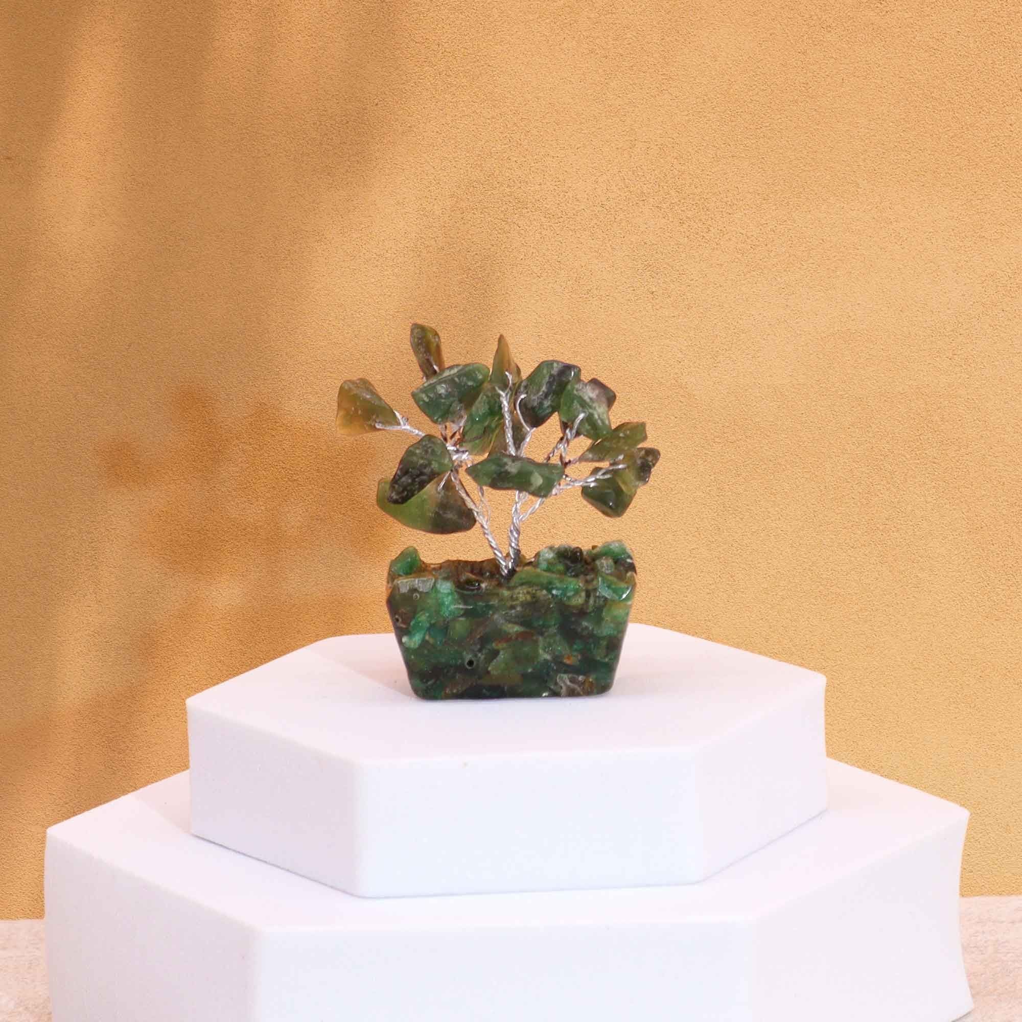 Mini Gemstone Tree On Orgonite Base Crystal Tree UK | 15 Stone Gemstone Tree decorative crystal gemstone tree