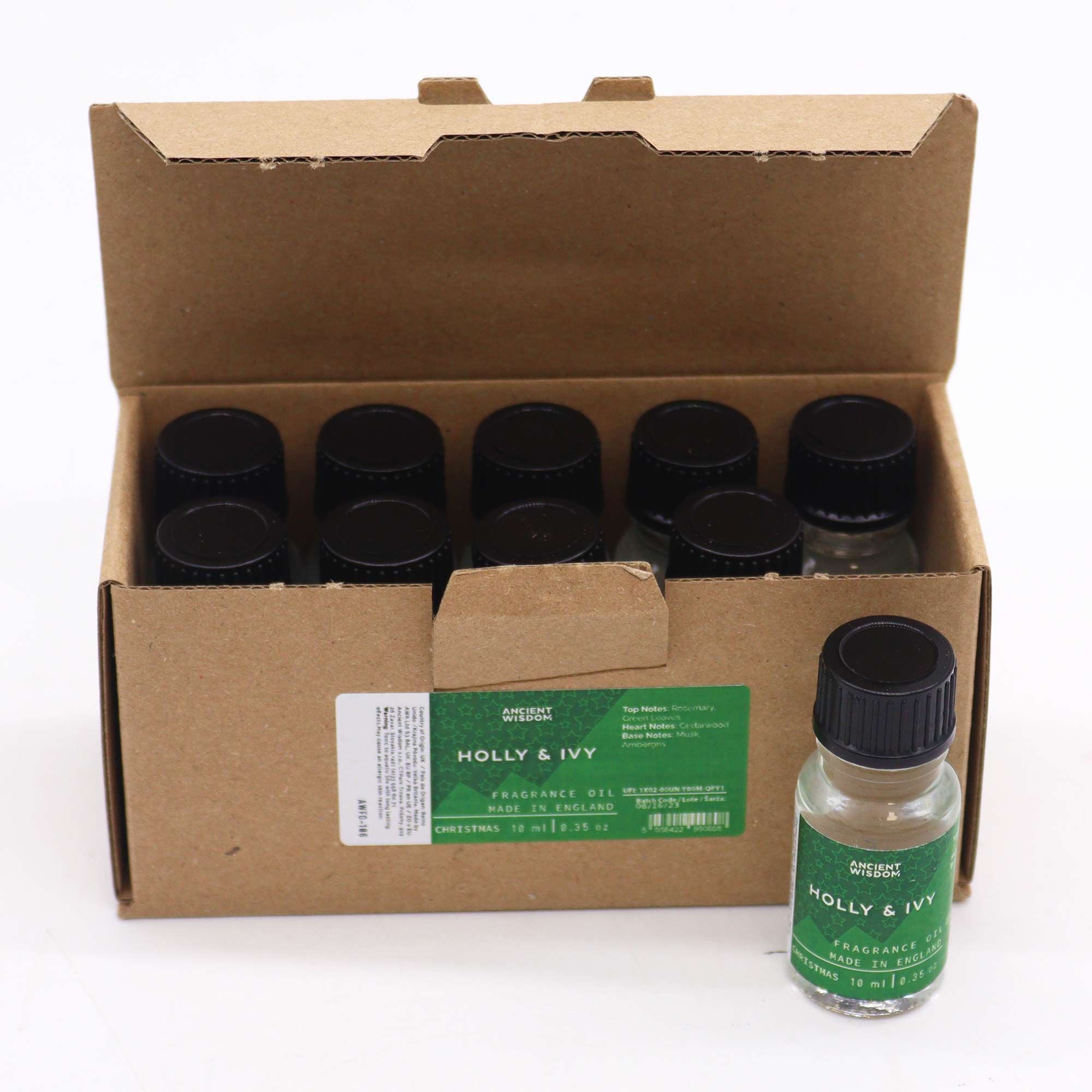 Holly & Ivy Fragrance Oil 10ml (Pack of 5)