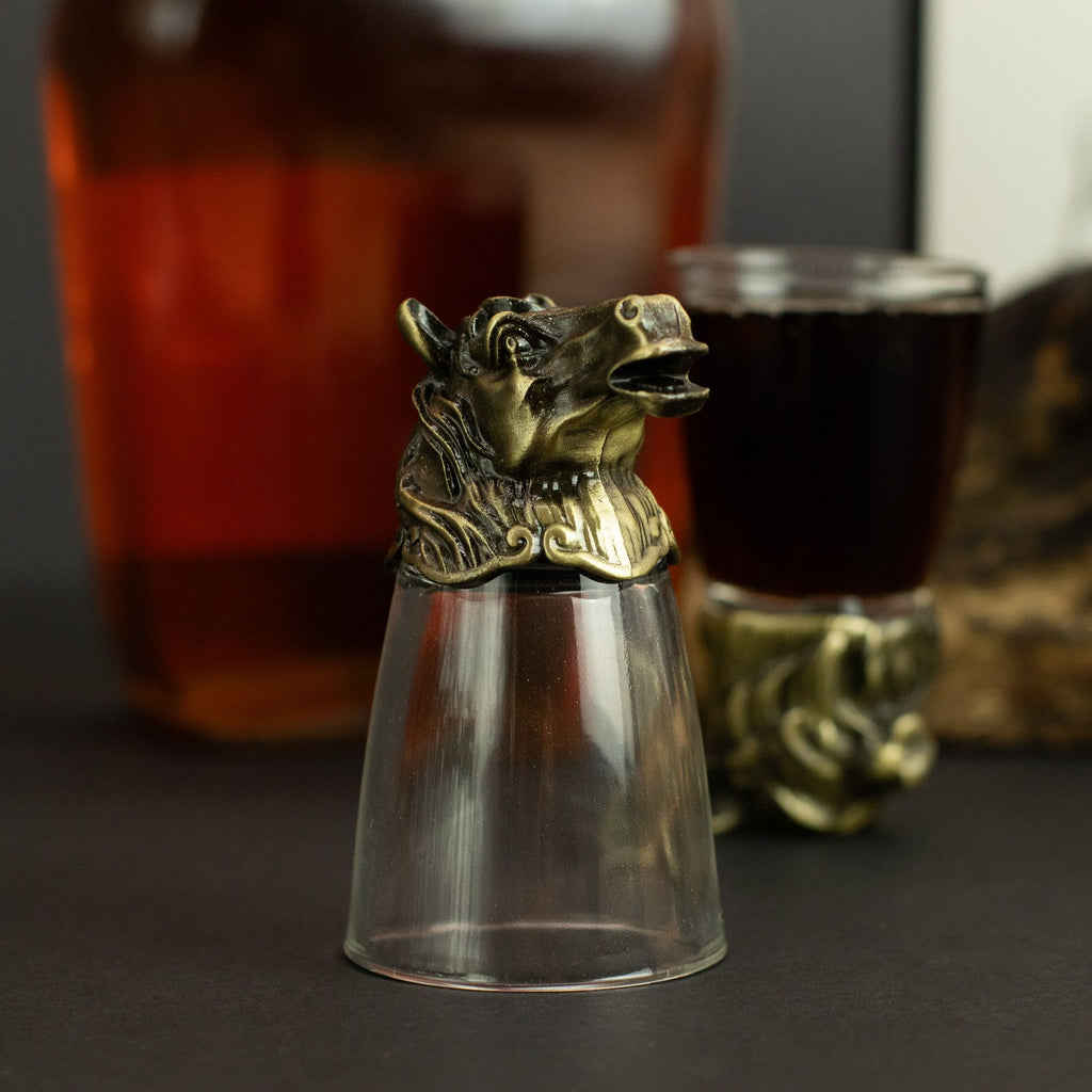 Gift Set of 12 Bottom Up Shot Glasses (25ml) | Antique Bronze