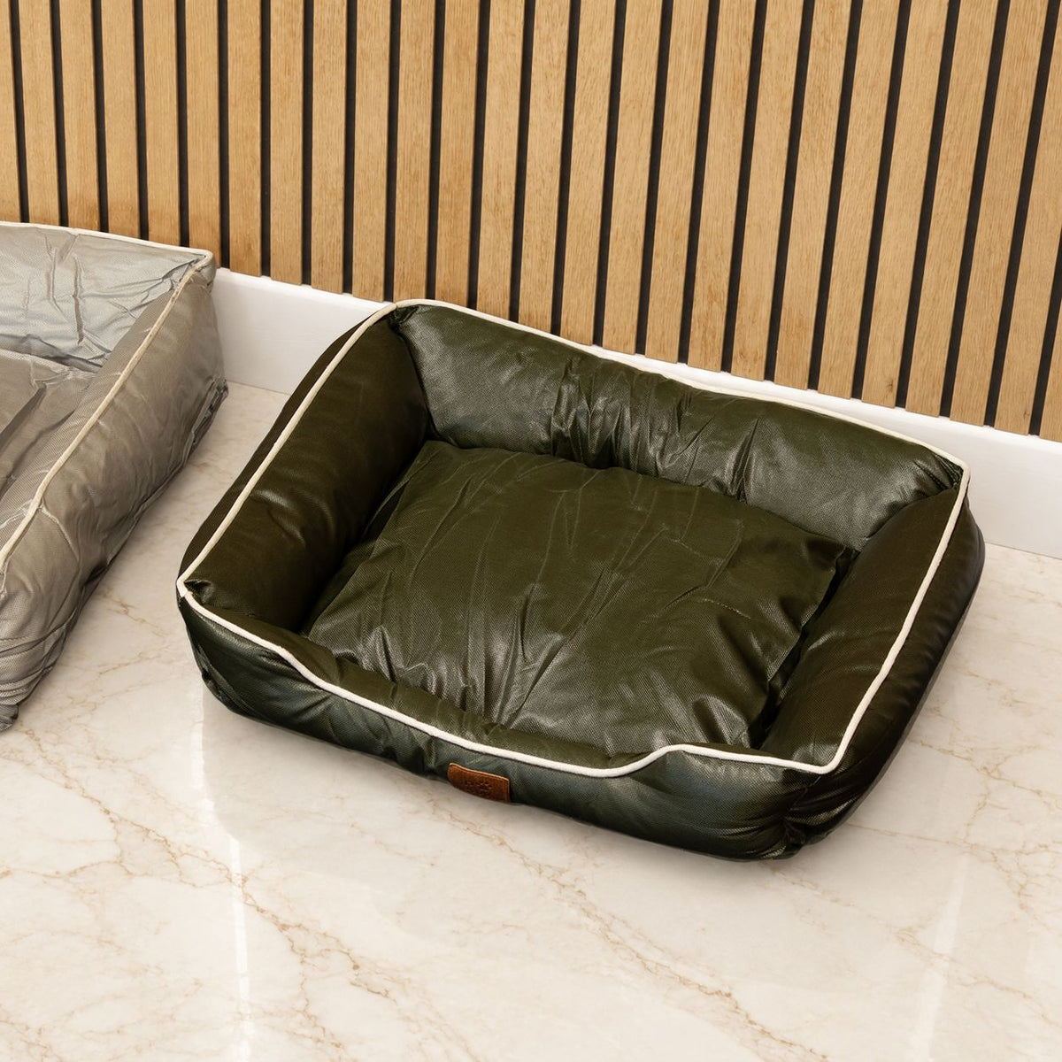 PAW Bed – Small Khaki Green – 60 × 50 × 15cm